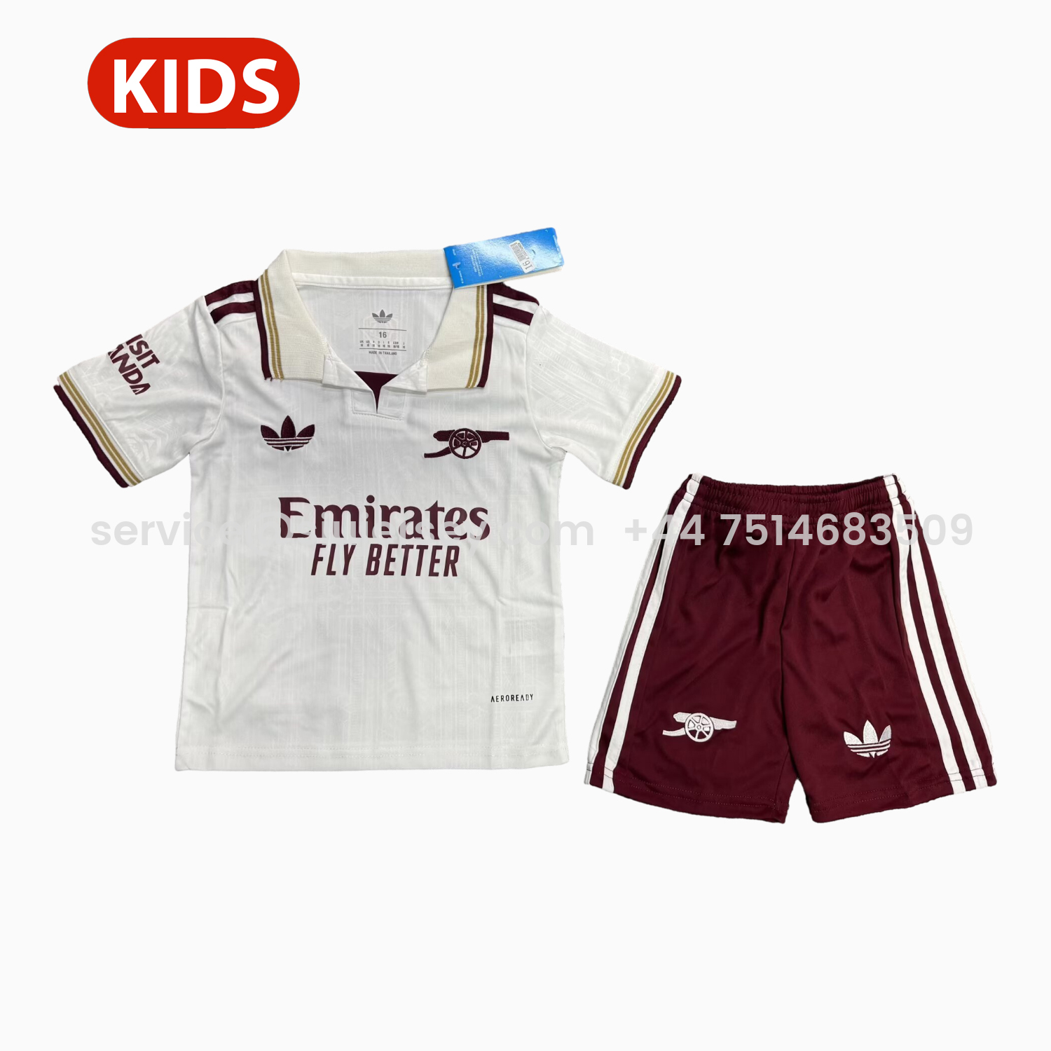 SIUjerseys-Arsenal 25-26 Third Kids Kit