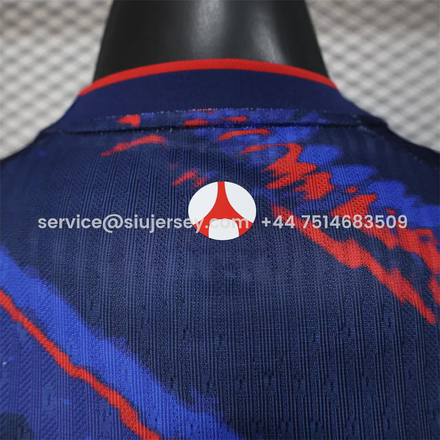 SIUjerseys-Paris Saint-Germain PSG X JD 25-26 Red Line Blue Special Edition Jersey - Player Version