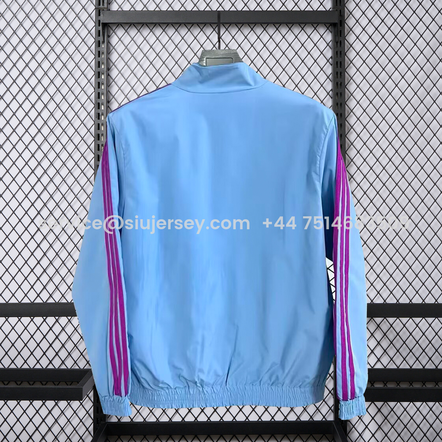 SIUjerseys-Arsenal 25-26 Double Sided Reversible Windbreaker - Deep Blue & Light Blue