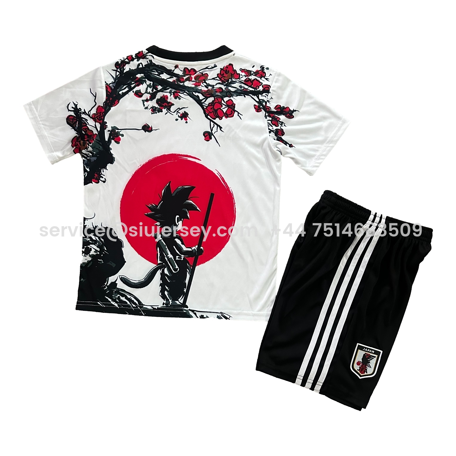 SIUjerseys-Japan 25-26 Little Son Goku At Sunset White Special Kids Kit