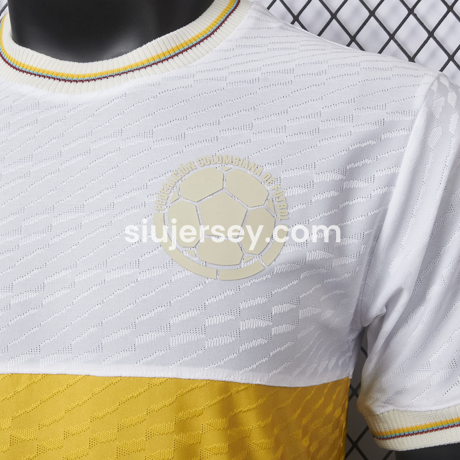 SIUjerseys-Colombia 2024 100th Anniversary Jersey with Jacquard Fabric - Player Version
