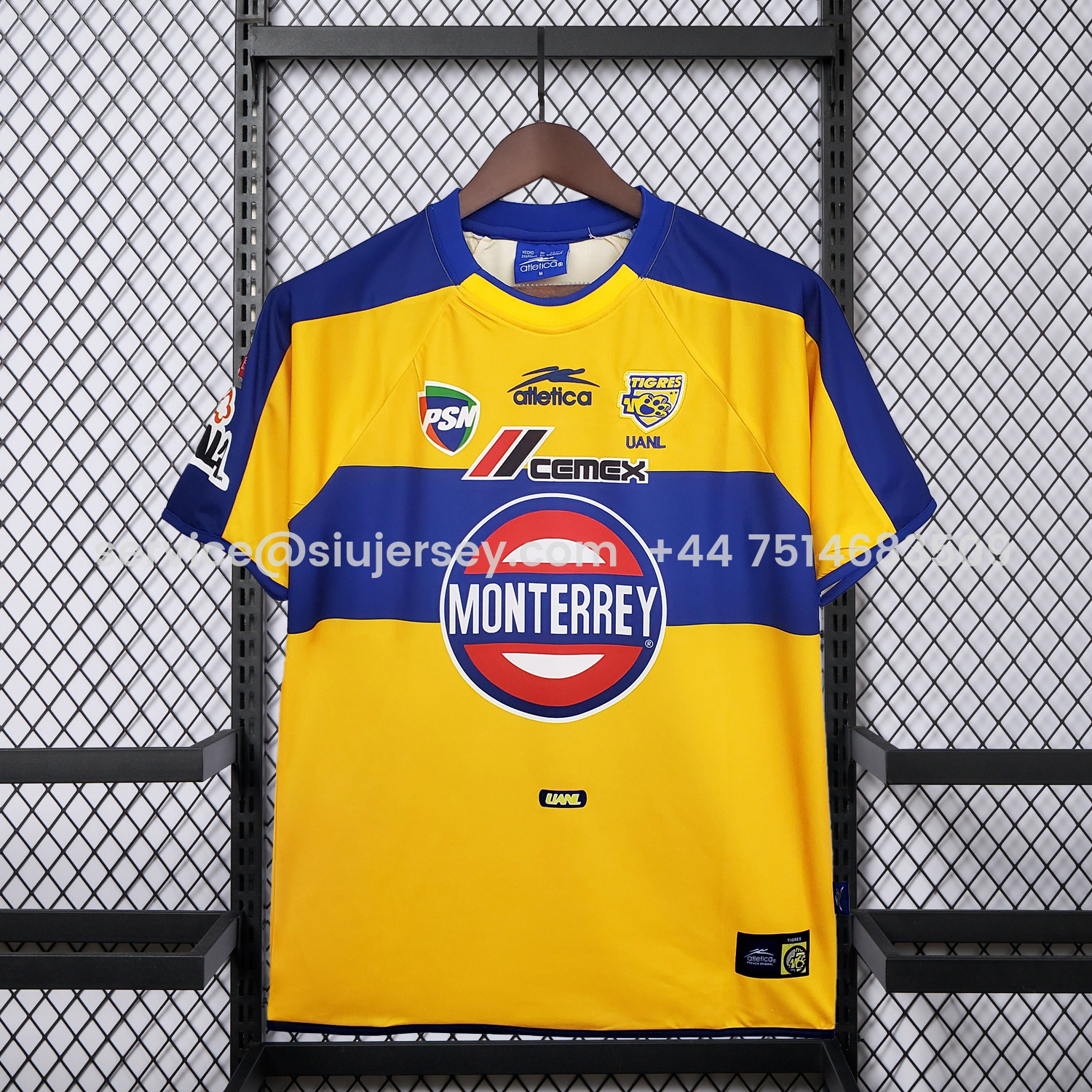 SIUjerseys-Retro Tigres UANL 2001-02 Home Jersey