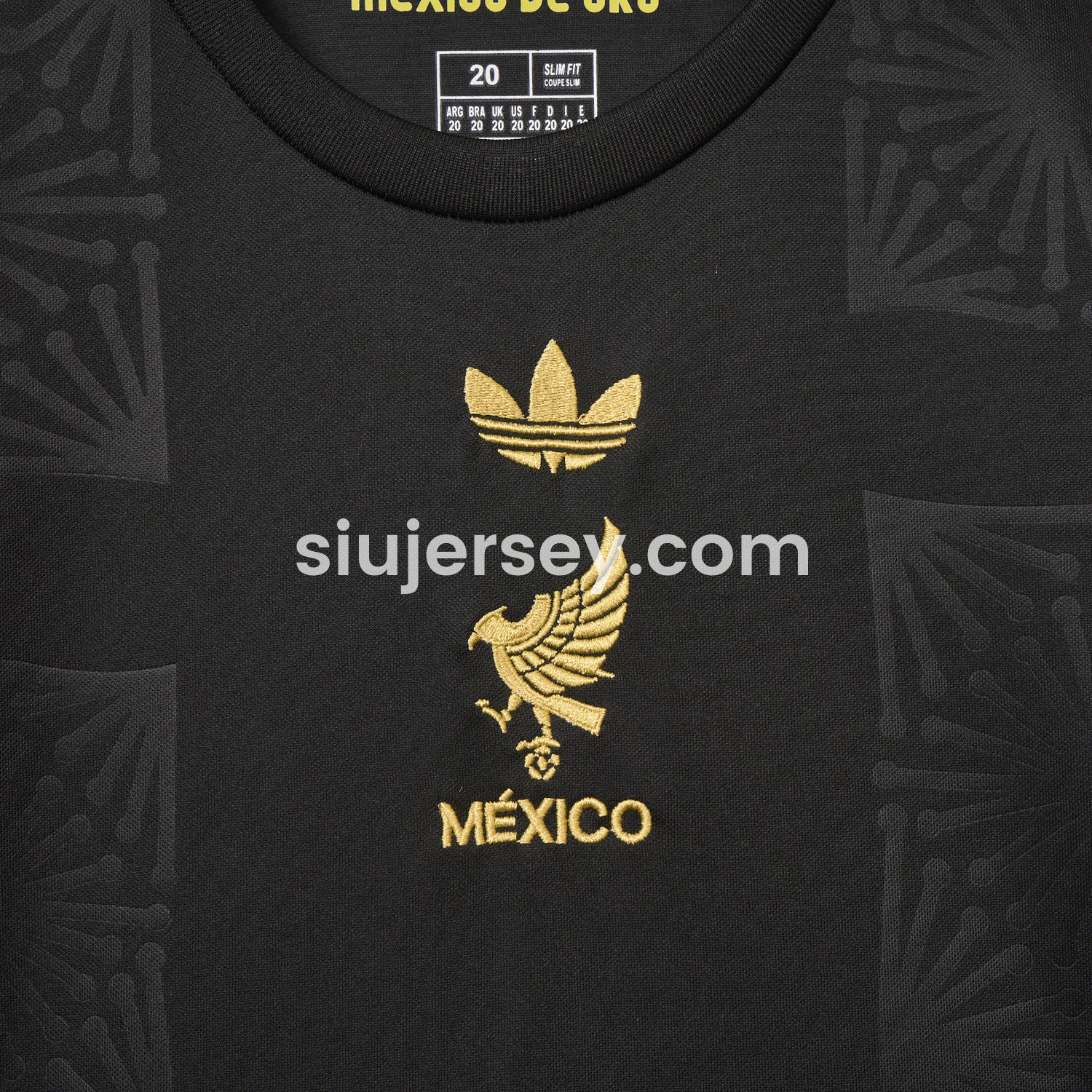 SIUjerseys-Mexico 2025 Gold Cup Black Kids Kit