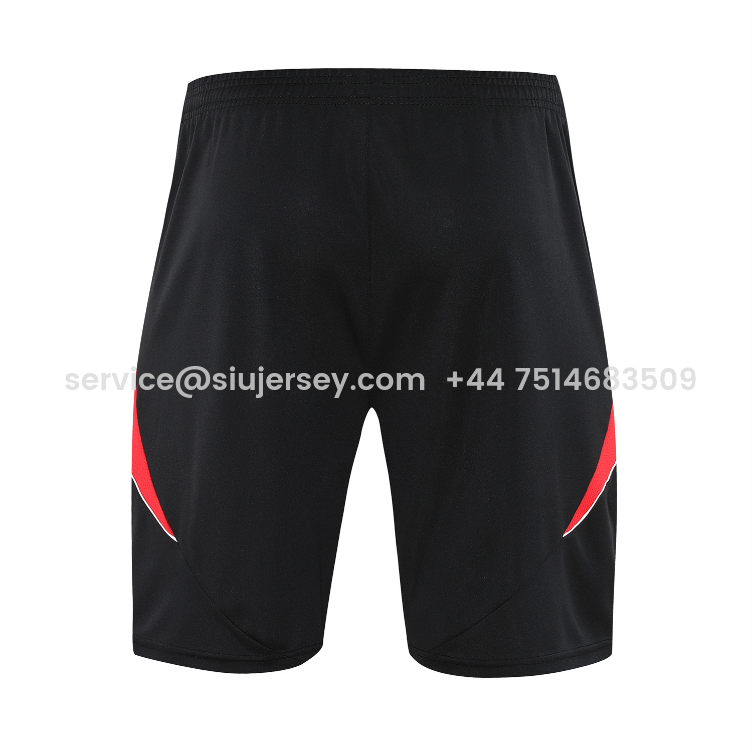 SIUjerseys-Manchester United 25-26 Short-Sleeve Training Set - Red Edge White Top & Black Shorts