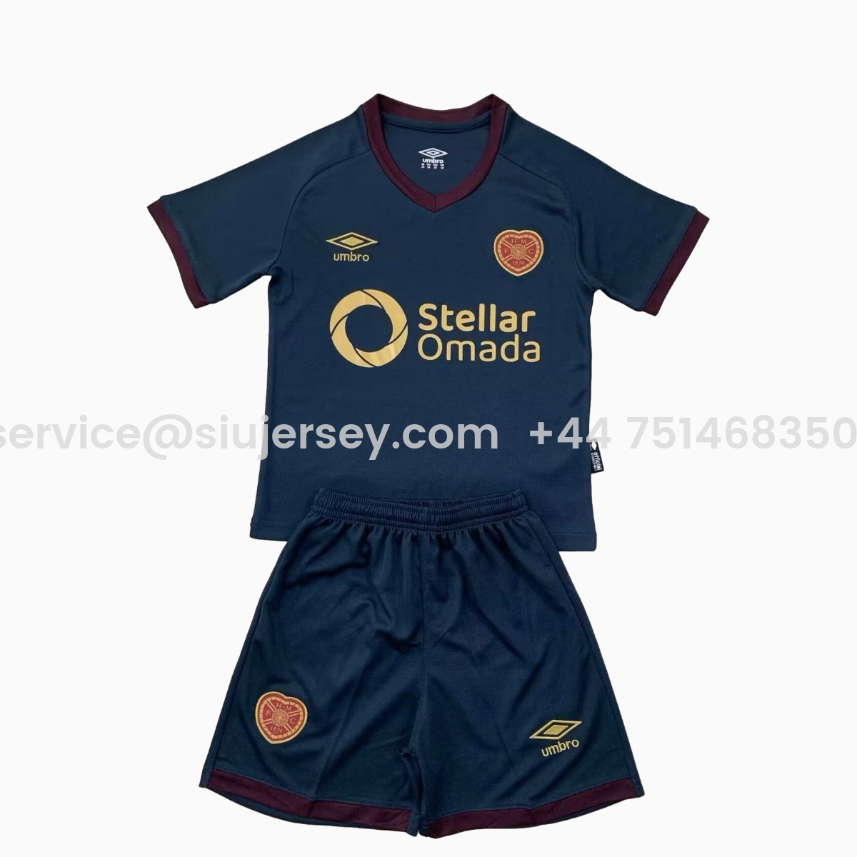 SIUjerseys-Hearts Heart of Midlothian 24-25 Third Men's Adult Jersey Set - Fans Version