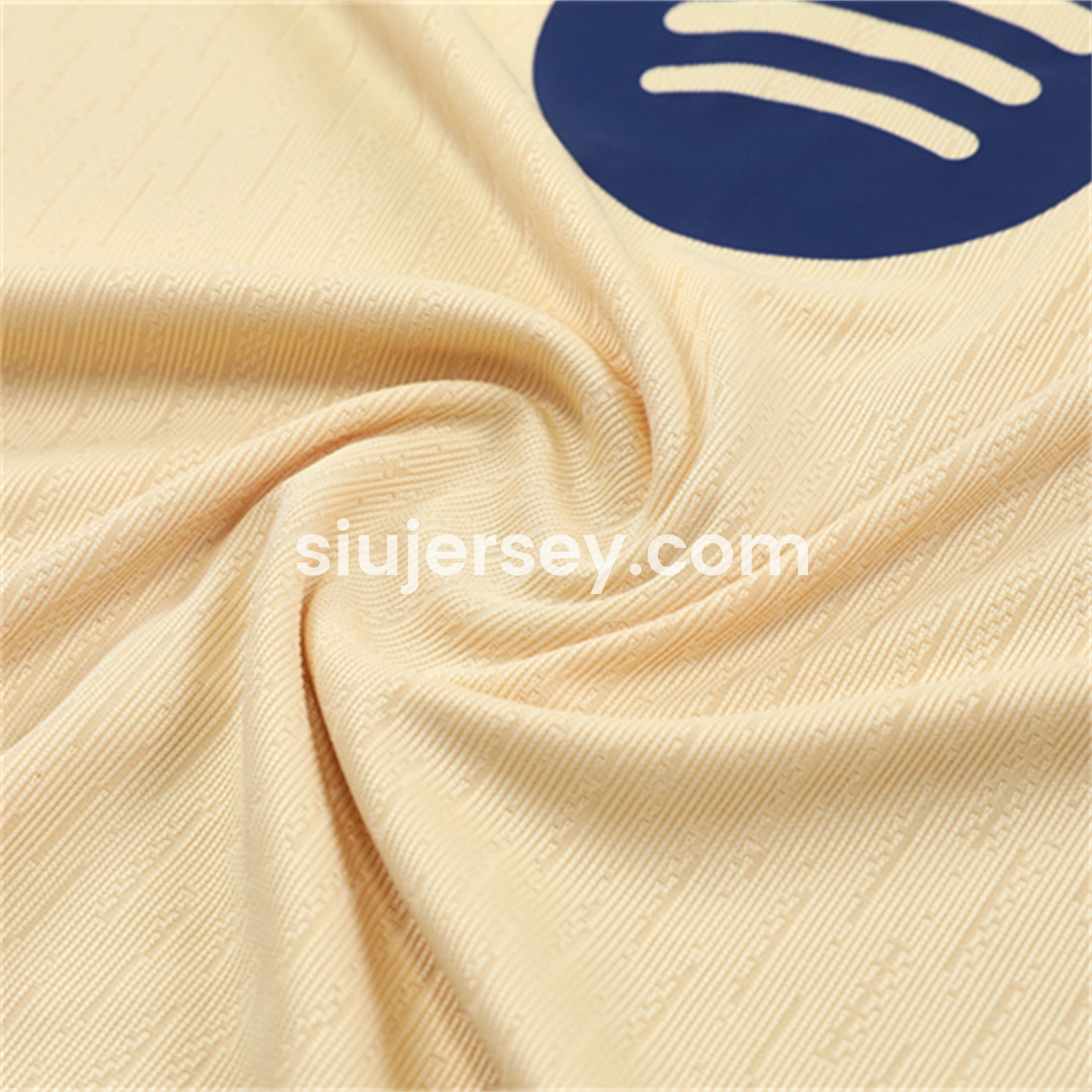 SIUjerseys-Barcelona 25-26 Long Sleeve Training Set - Player Version - Light Yellow Top and Blue Pants