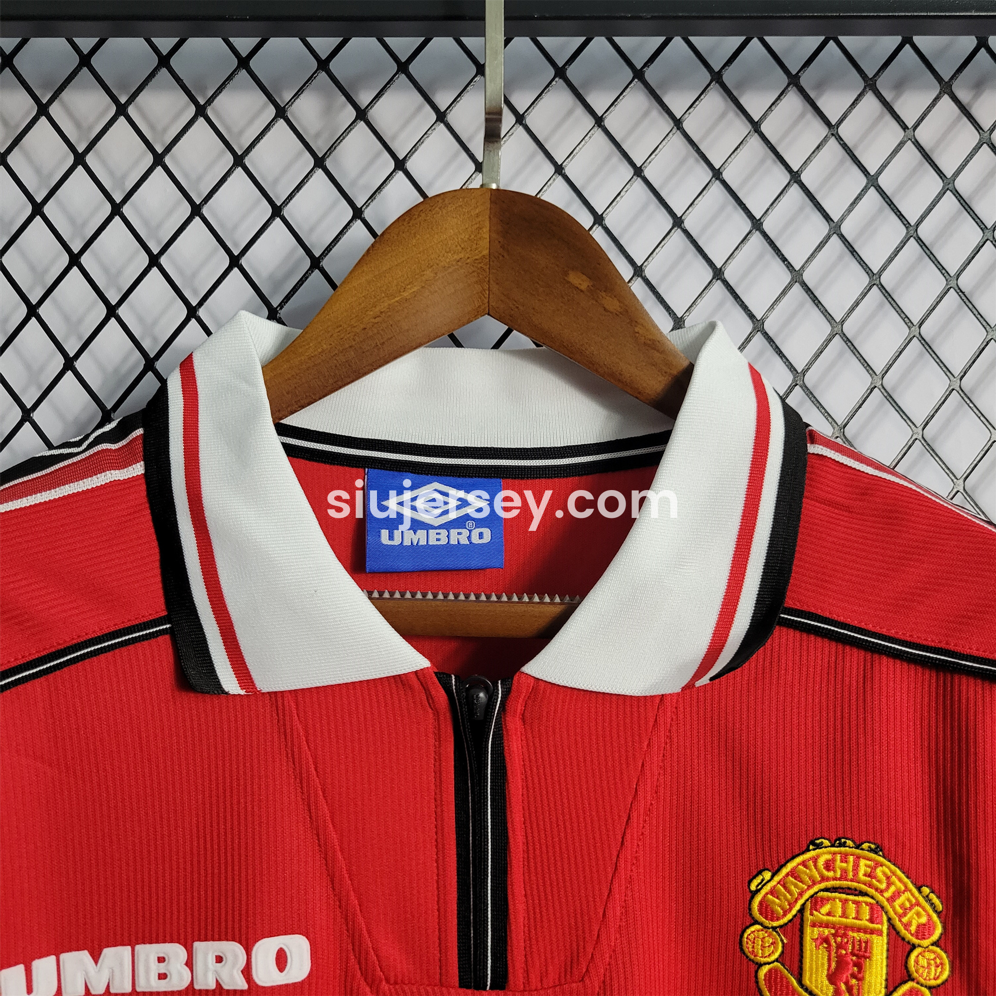 SIUjerseys-Retro Manchester United 98-99 Home Jersey