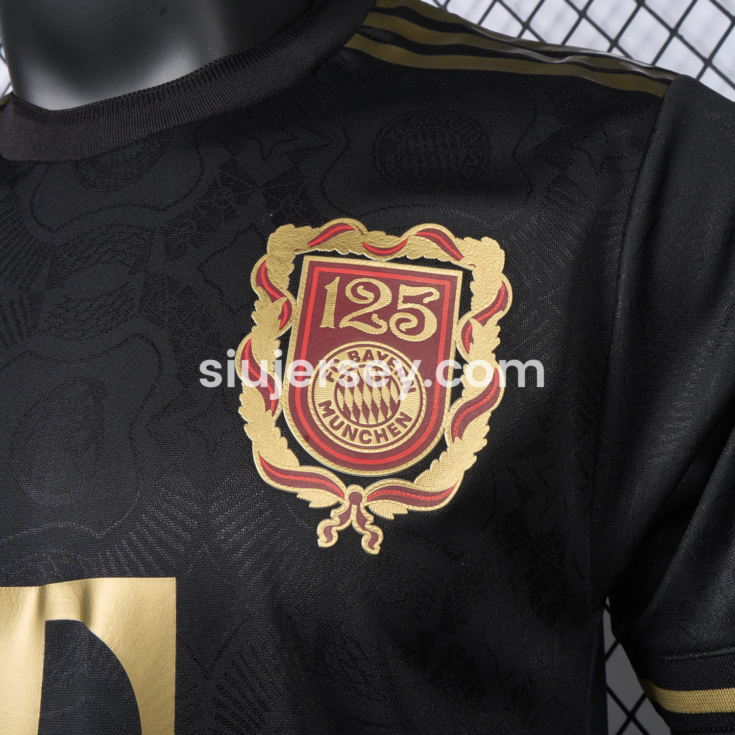 SIUjerseys-Bayern Munich 2025 Black 125th Anniversary Jersey - Player Version