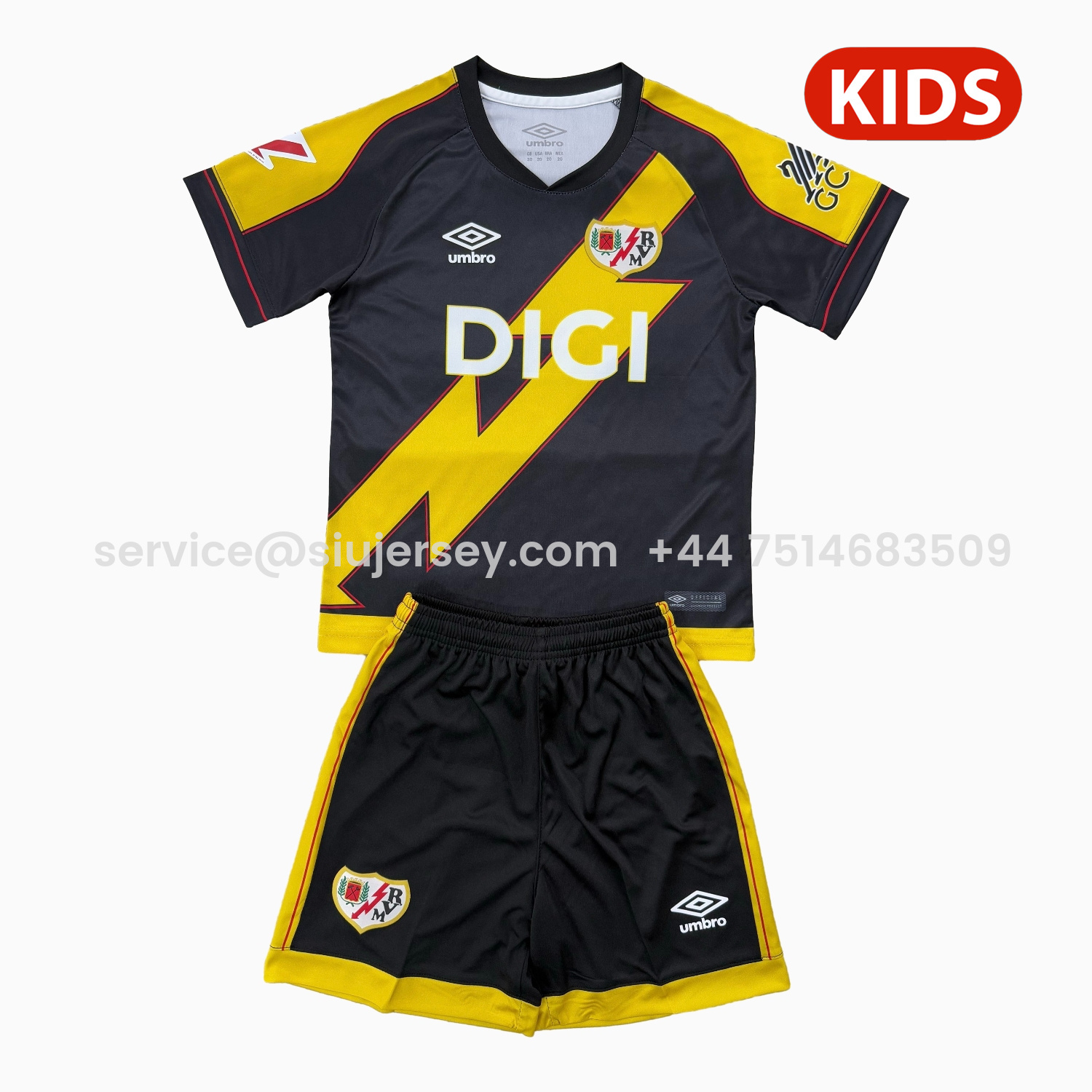 SIUjerseys-Rayo Vallecano 25-26 Third Kids Kit