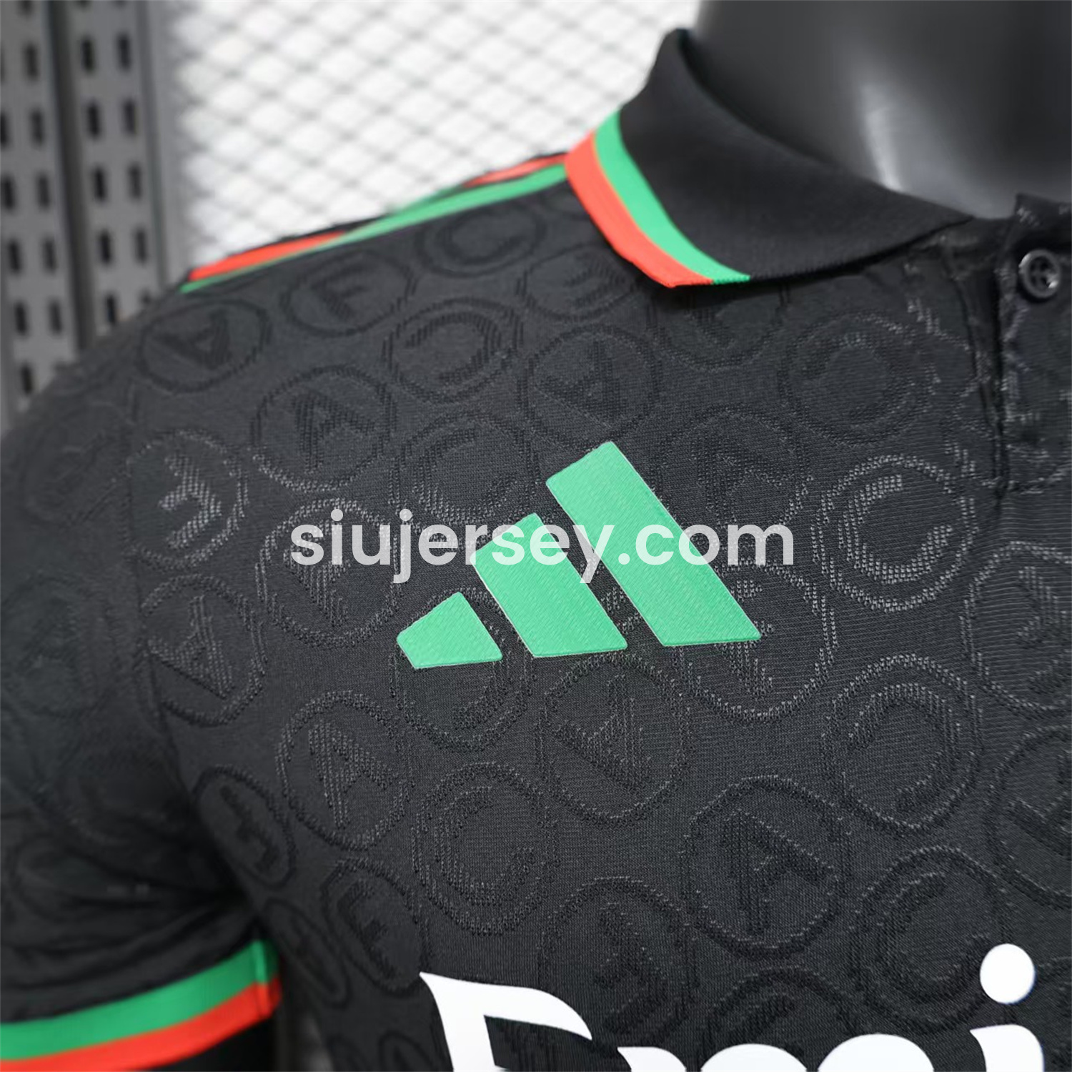 SIUjerseys-Arsenal 25-26 Black POLO Letter Pattern Special Jersey - Player Version