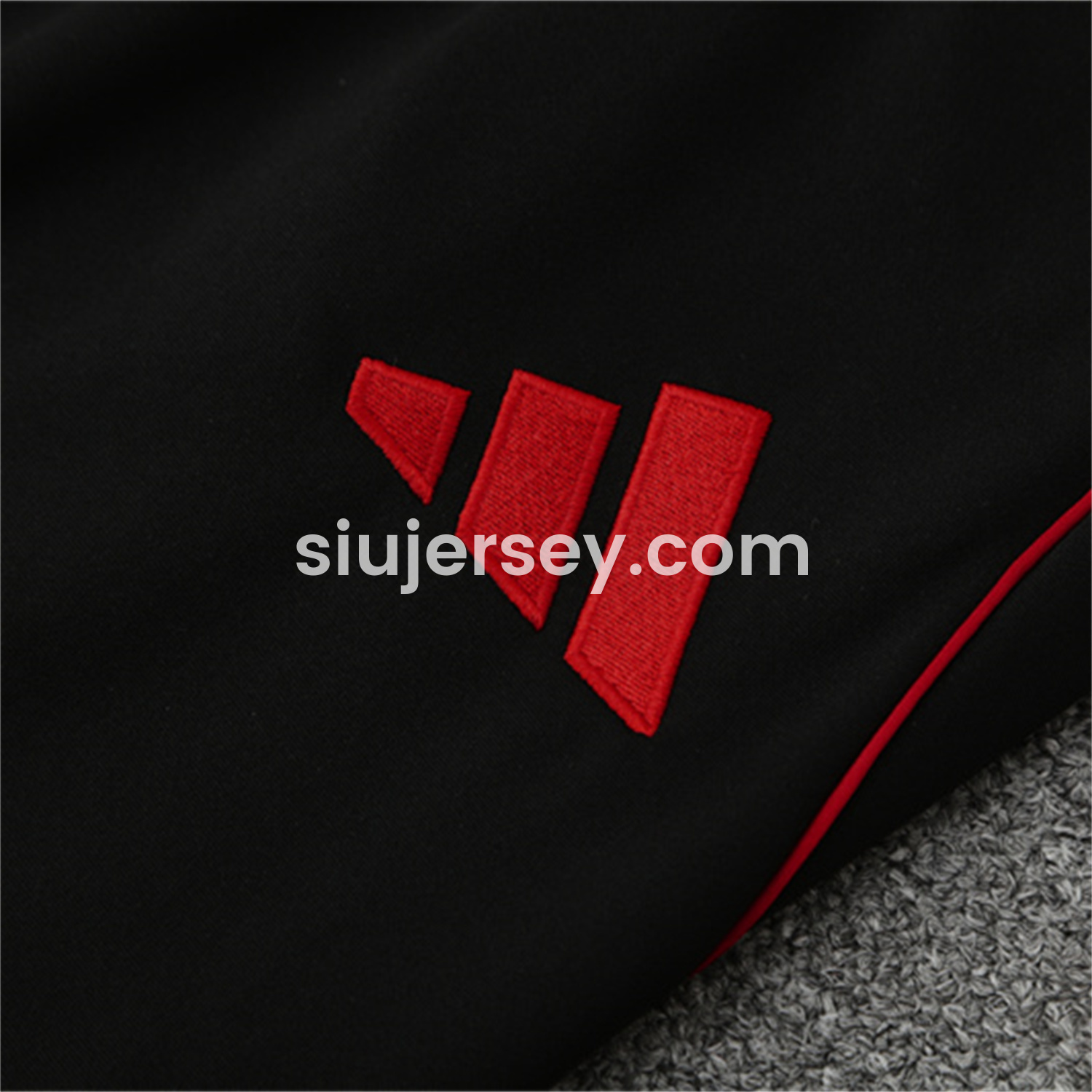 SIUjerseys-Manchester United 25-26 Long Sleeves Training Set - Red Top & Black Pants