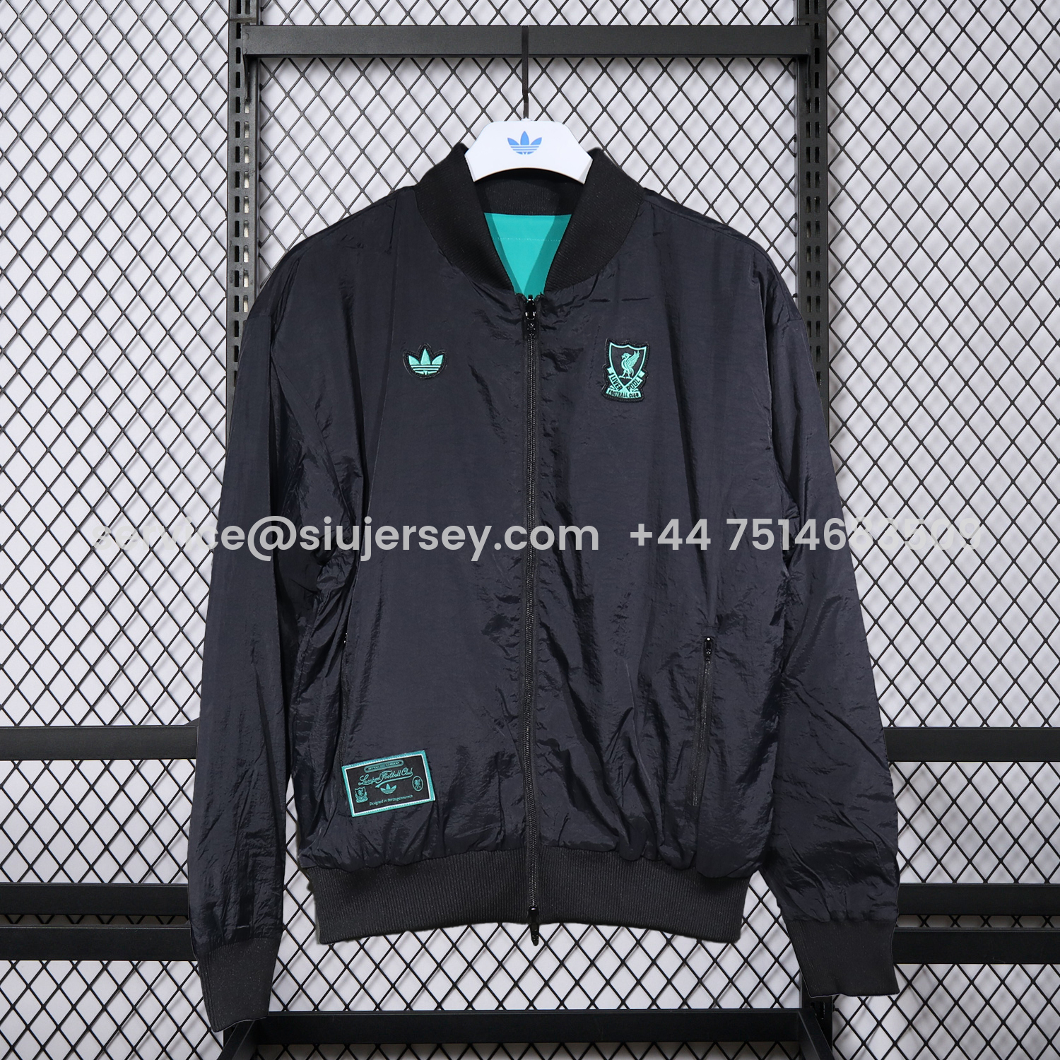 SIUjerseys-Liver.pool 25-26 Double Sided Reversible Windbreaker - Black & Green