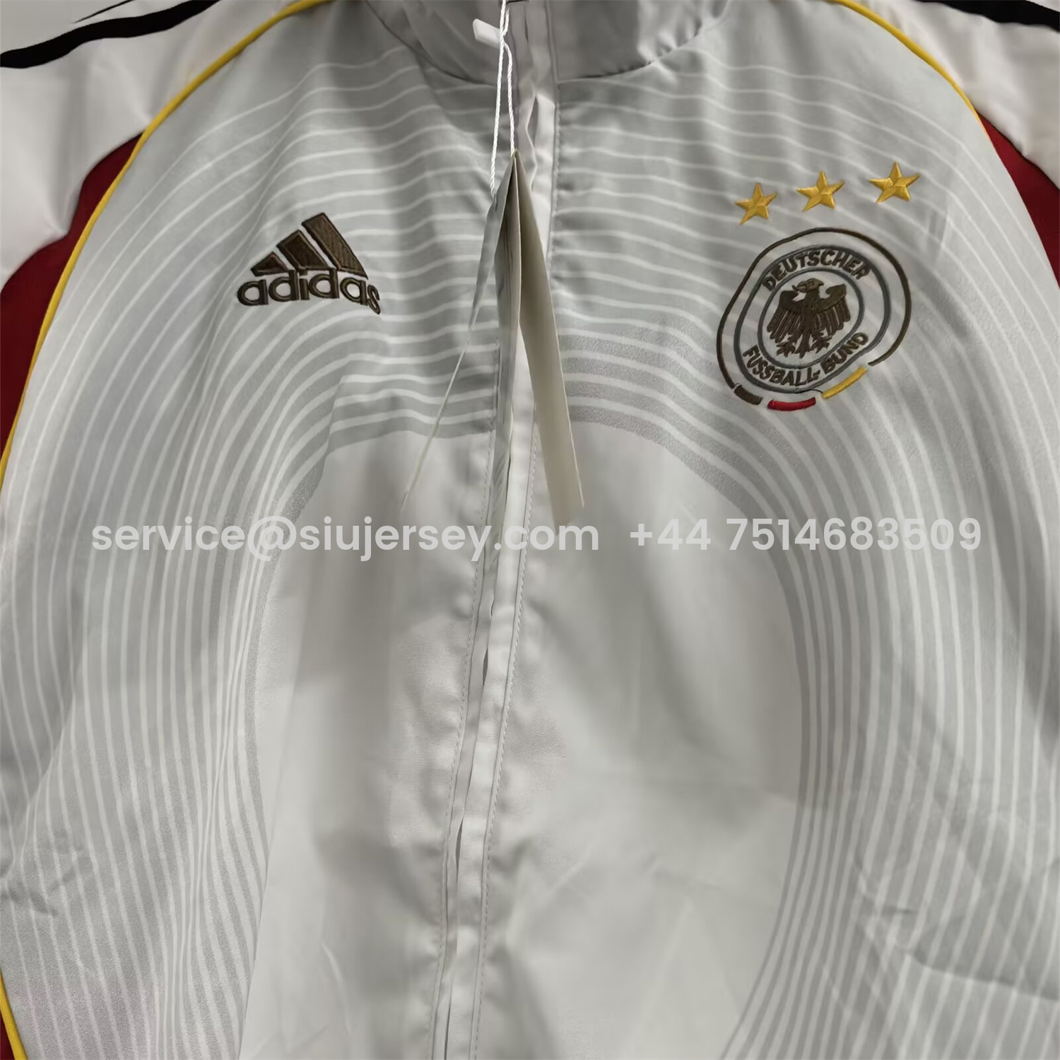 SIUjerseys-Retro Germany 2006 Vintage Style Windbreaker - White & Black