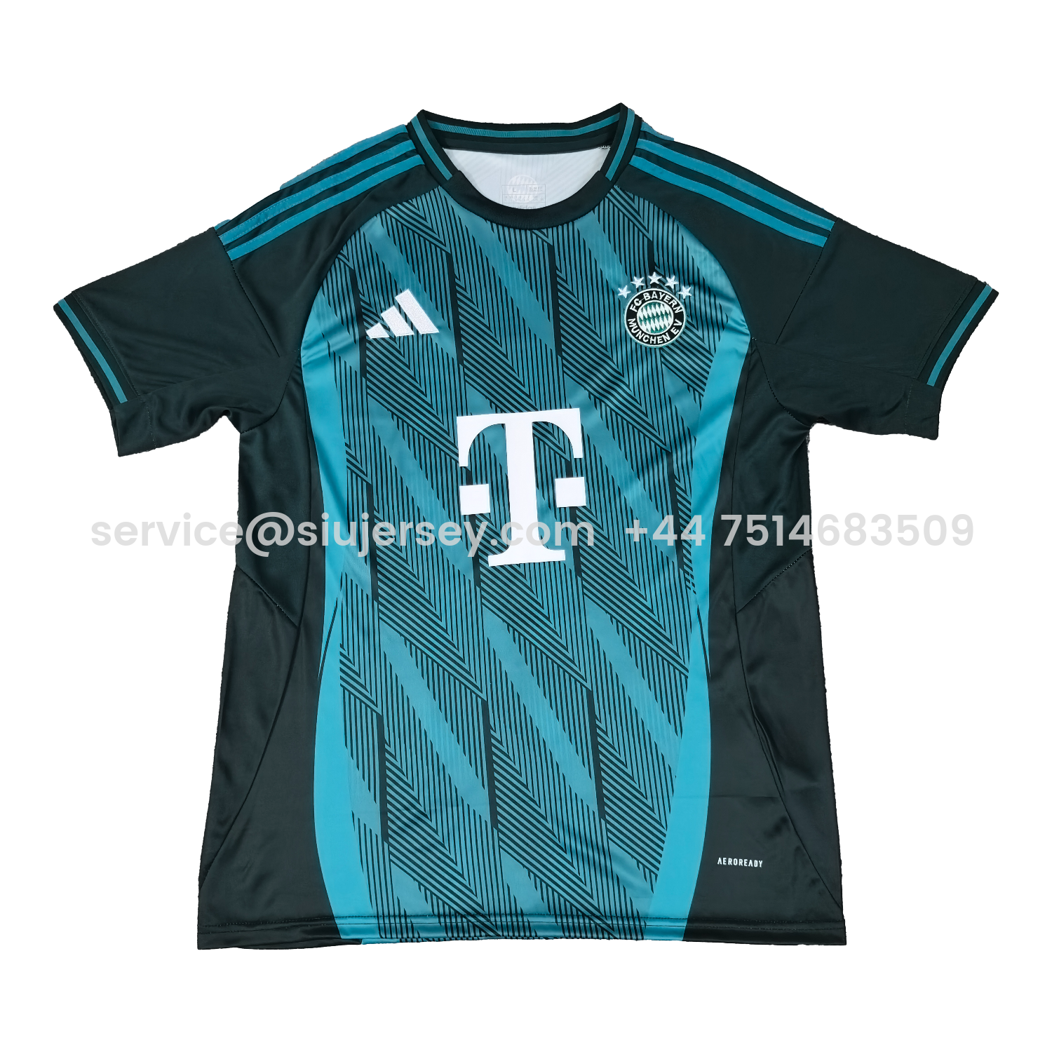 SIUjerseys-Bayern Munich 25-26 Deep Green Blue Lines Special Edition Jersey - Fans Version