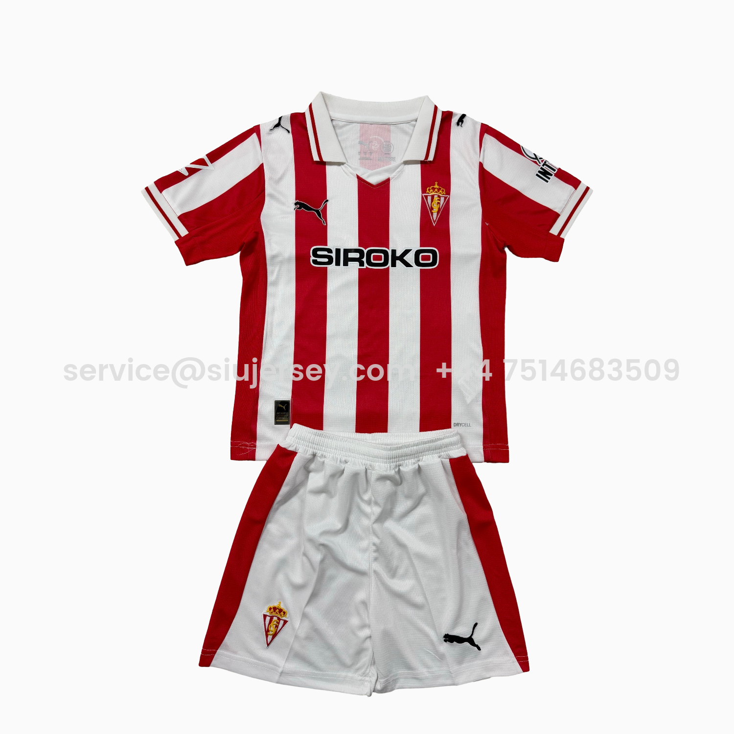 SIUjerseys-Sporting Gijon 25-26 Home Men's Adult Jersey Set - Fans Version