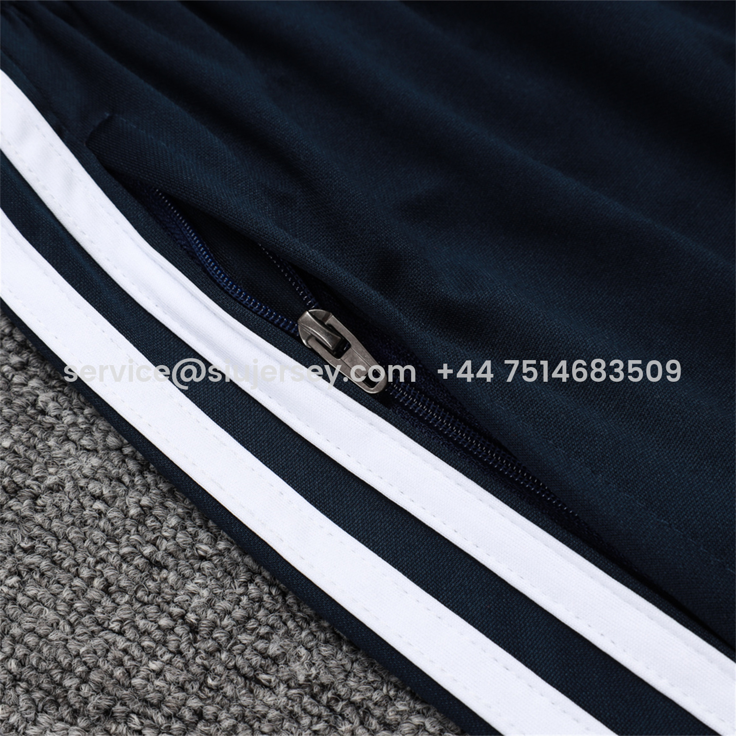 SIUjerseys-Real Madrid 25-26 Long Sleeve Training Set - Deep Blue Urban Purist Style