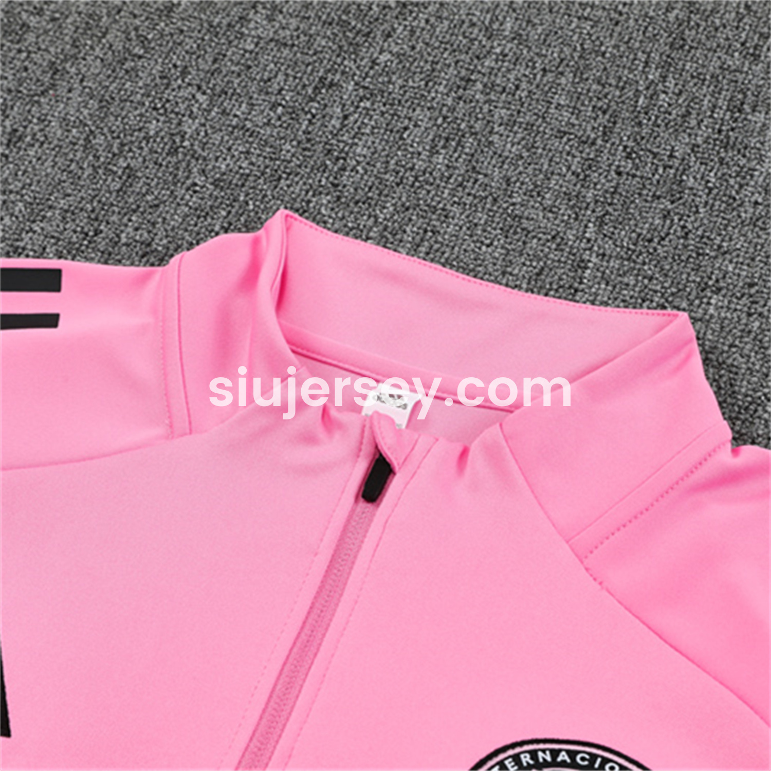 SIUjerseys-INT M.A.M 25-26 Long Sleeves Training with Black Sponsors Set - Pink Top & Black Pants