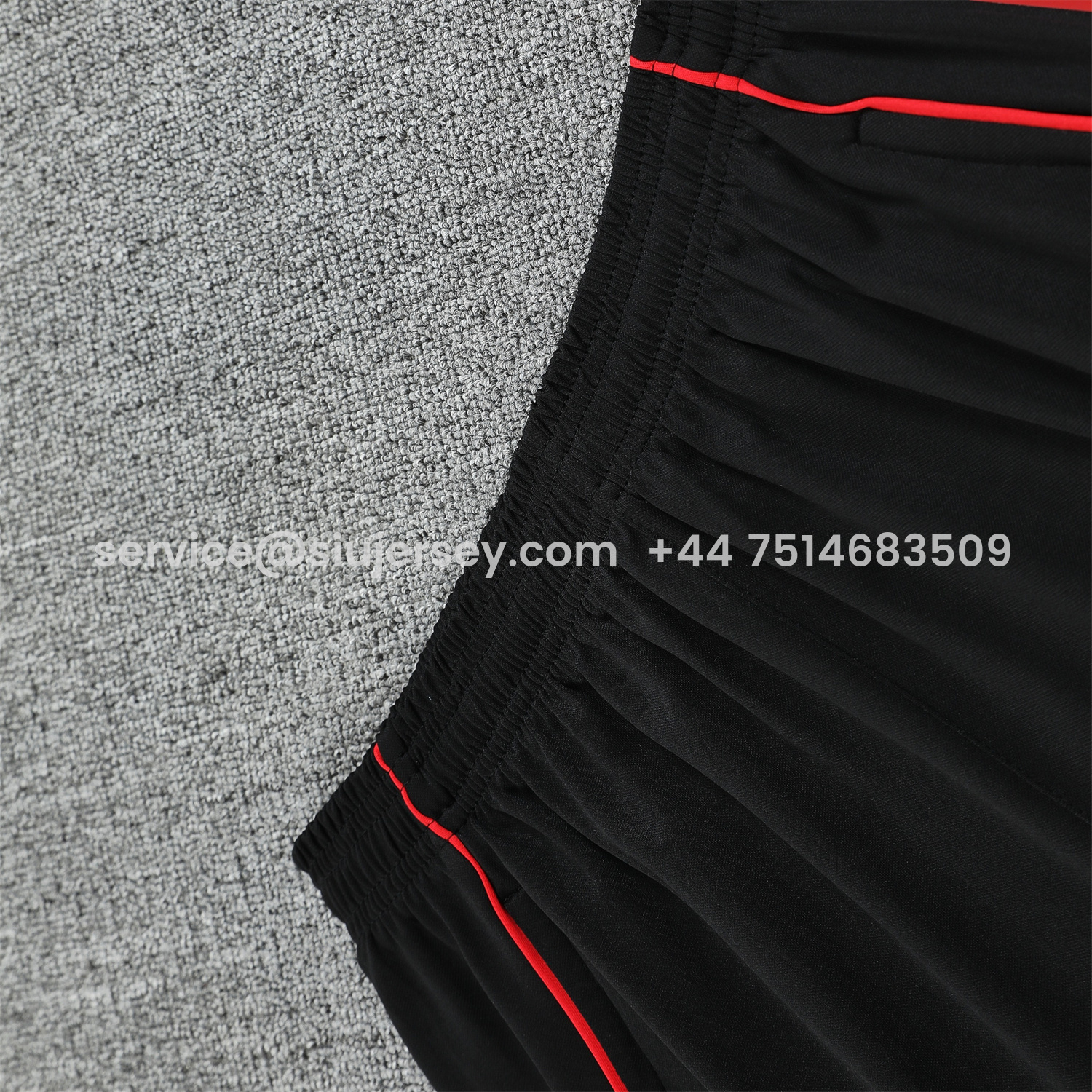 SIUjerseys-Manchester United 25-26 Vest Training Set - Pure Red Vest & Black Shorts