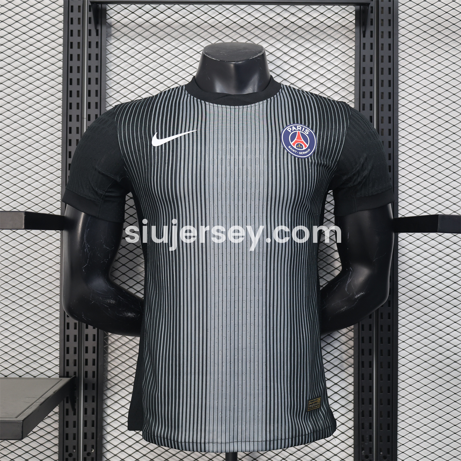 SIUjerseys-Paris Saint-Germain PSG 25-26 Black GK Goalkeeper Unsponsored Jersey - Player Version
