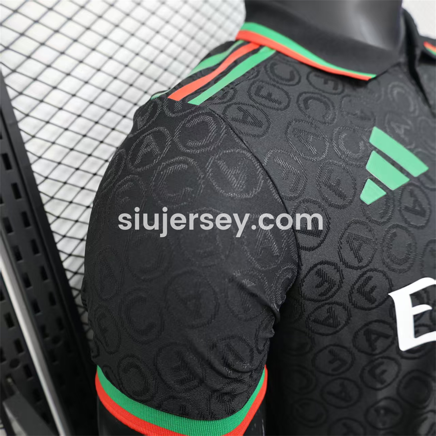 SIUjerseys-Arsenal 25-26 Black POLO Letter Pattern Special Jersey - Player Version
