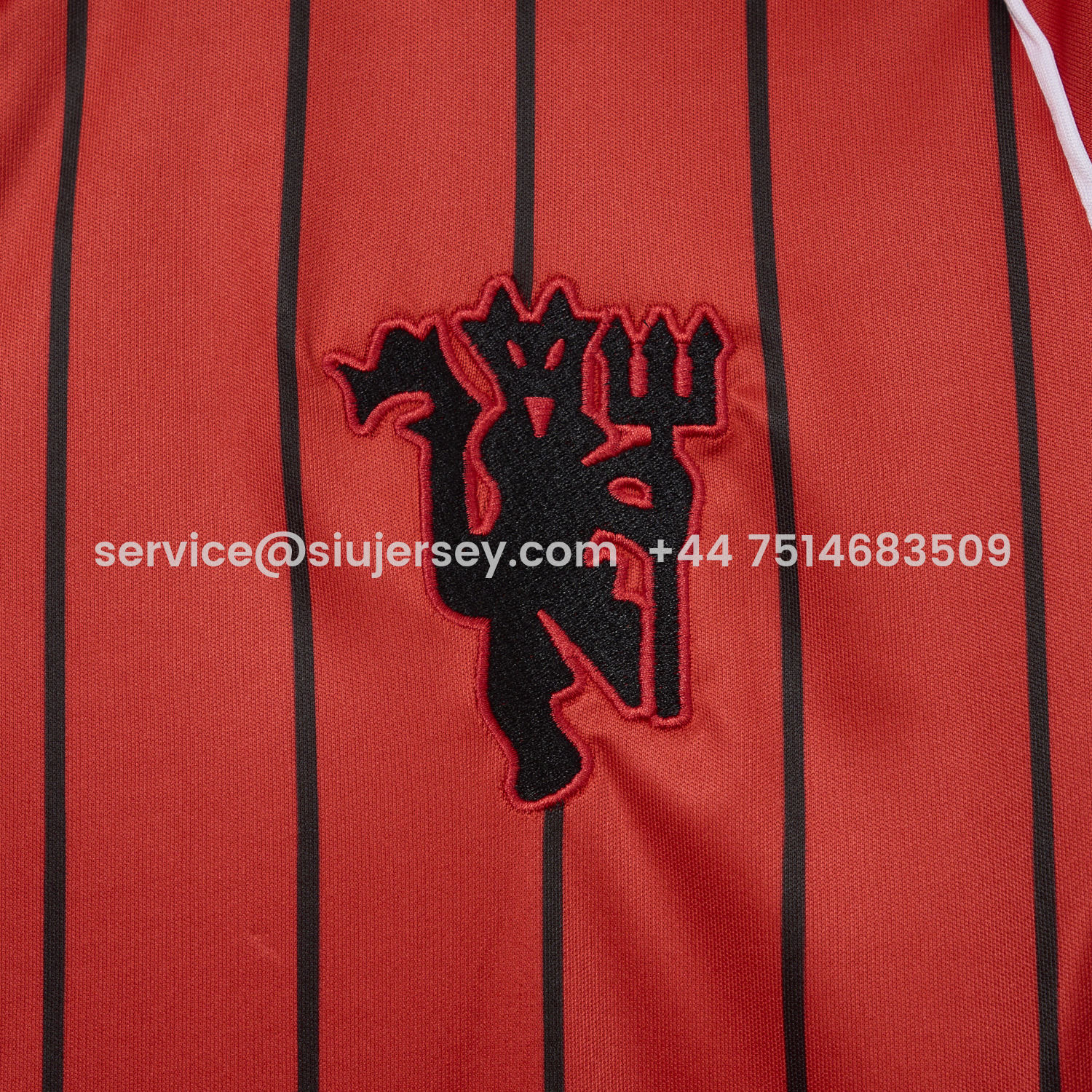 SIUjerseys-Manchester United 25-26 Red Baseball Jersey with Black Stripes