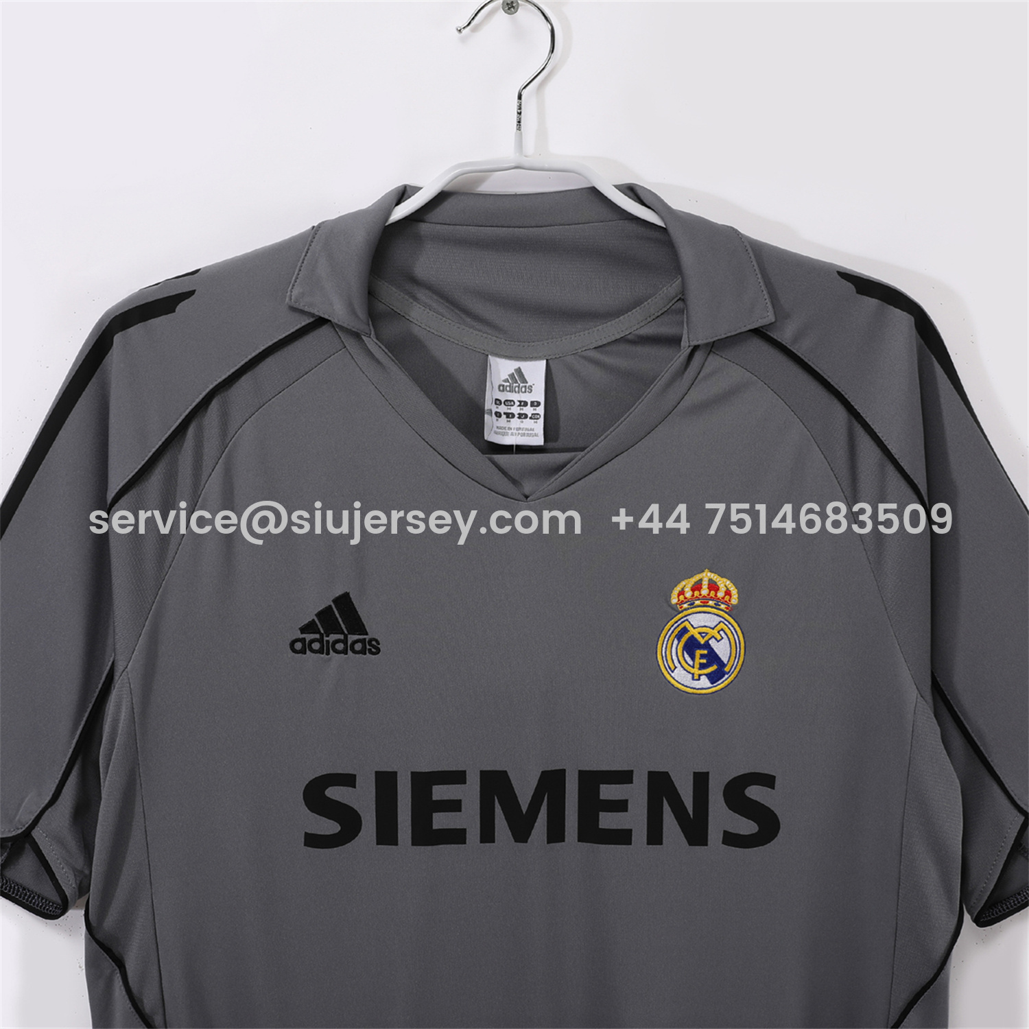 SIUjerseys-Retro Real Madrid 04-05 Third Grey Jersey