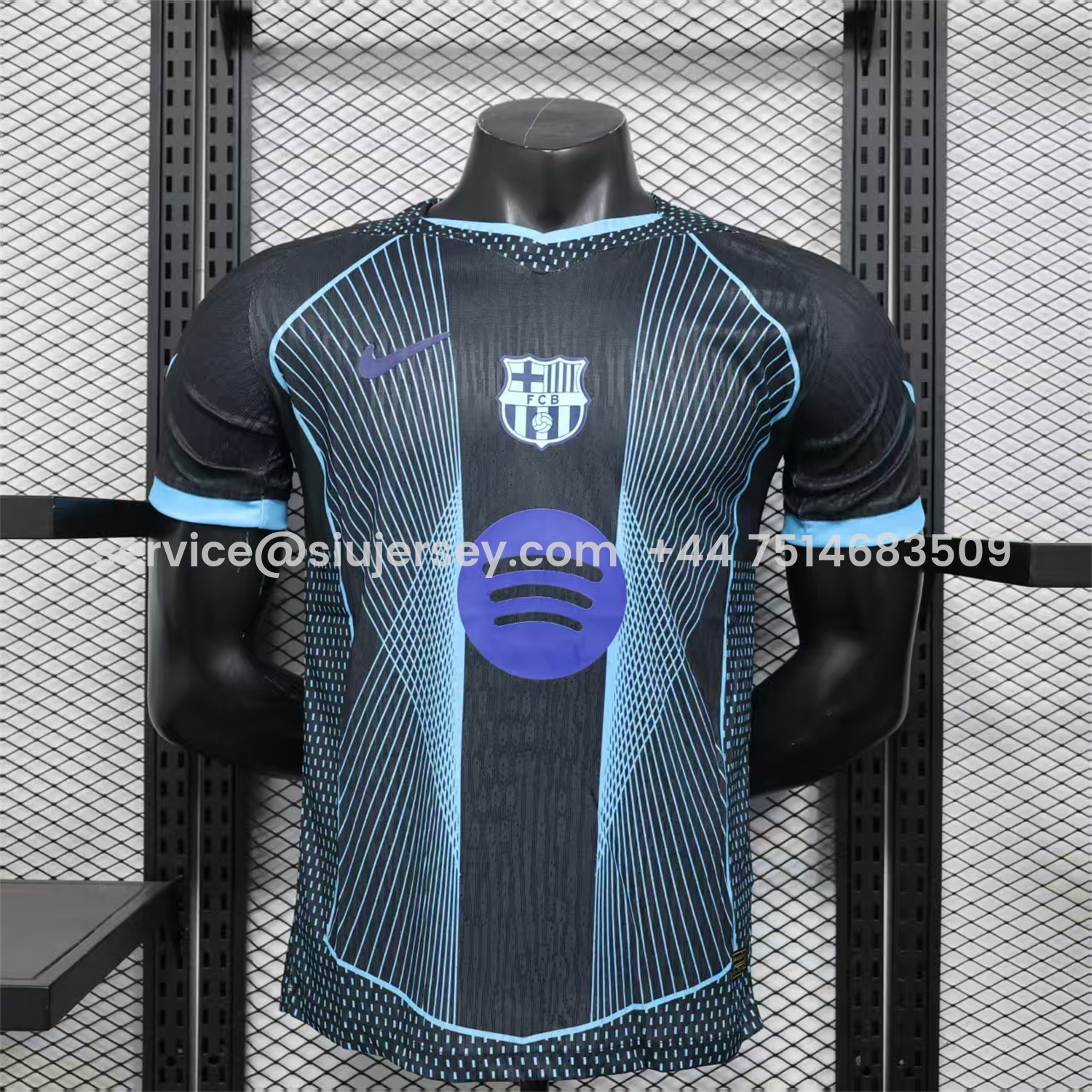 SIUjerseys-Barcelona 25-26 T90 Black Special Jersey - Player Version