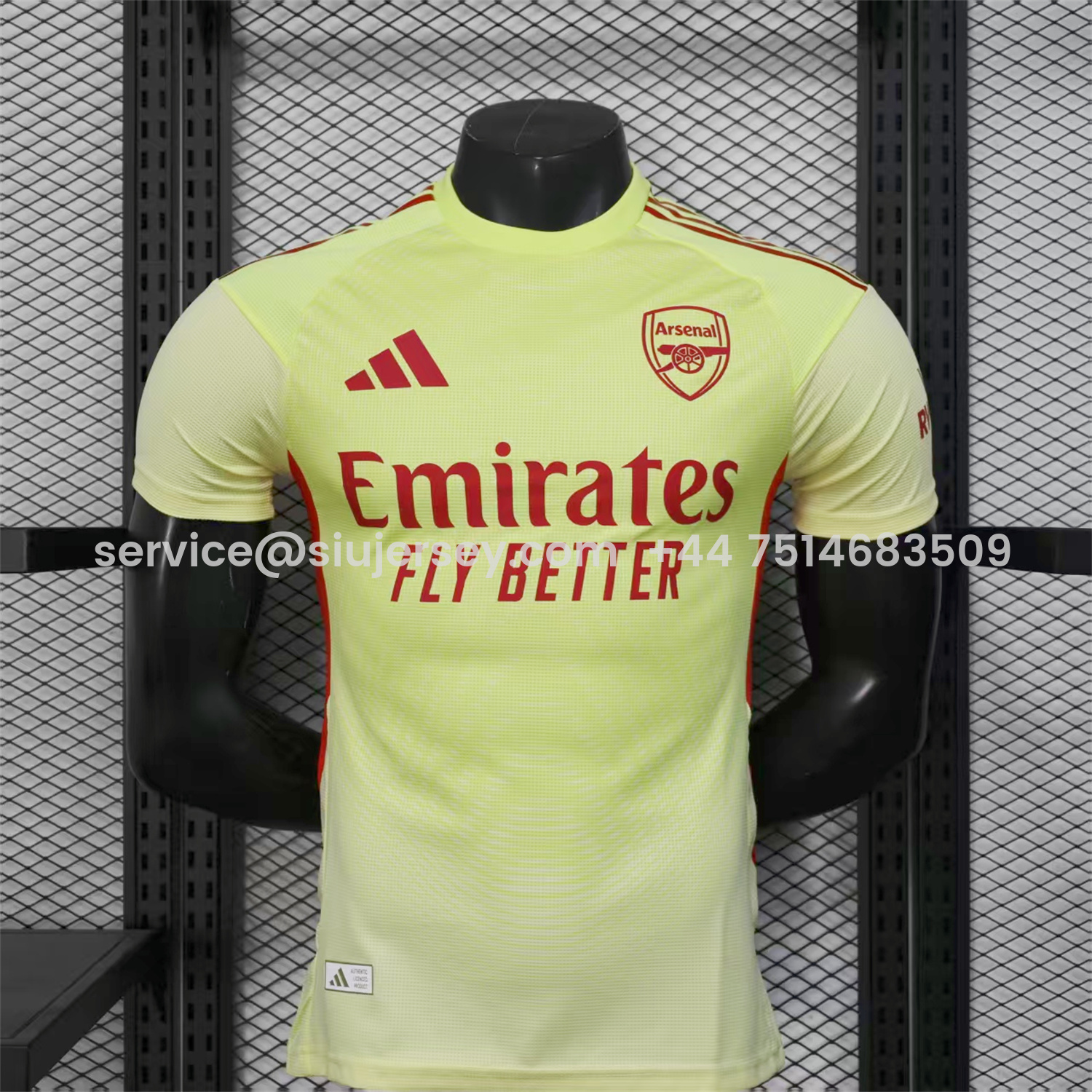 SIUjerseys-Arsenal 25-26 Light Yellow Goalkeeper Jersey - Player Version