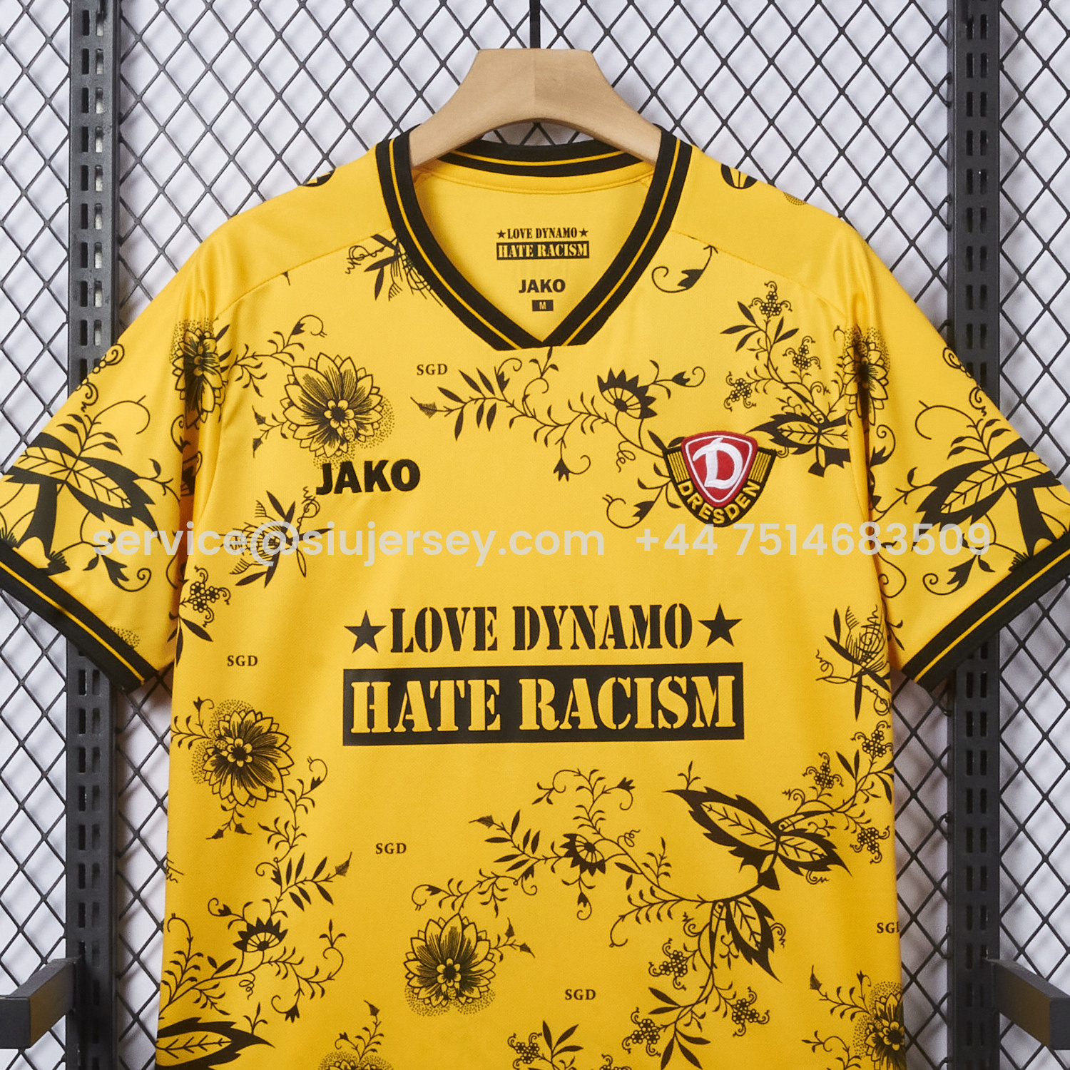 SIUjerseys-Dynamo Dresden 25-26 HATE RACISM Special Jersey - Fans Version