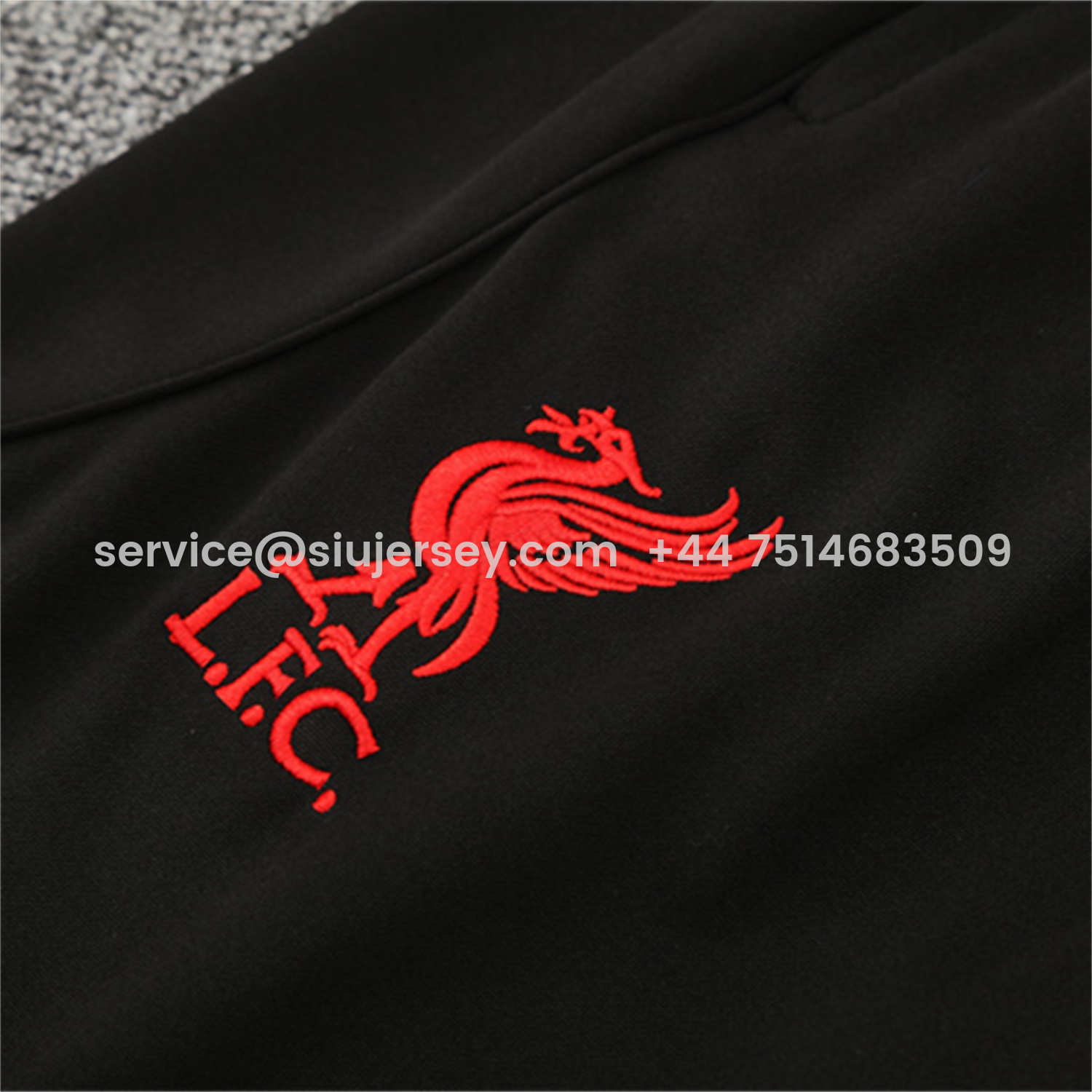 SIUjerseys-Liver.pool 25-26 Kids Long Sleeve Training Set - Red Top & Black Pants