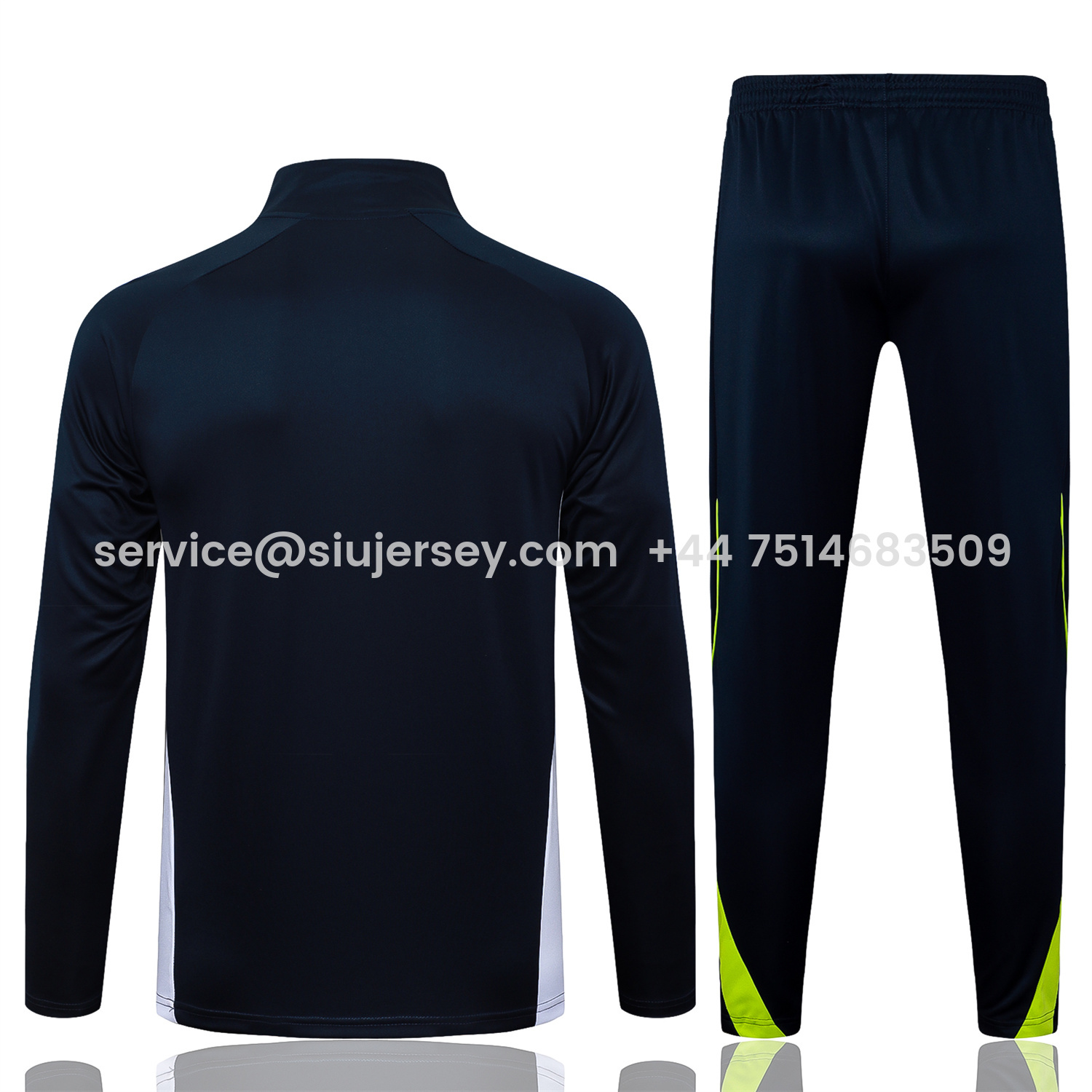 SIUjerseys-Real Madrid 25-26 Long Sleeve Training Set - Deep Blue Urban Purist Style