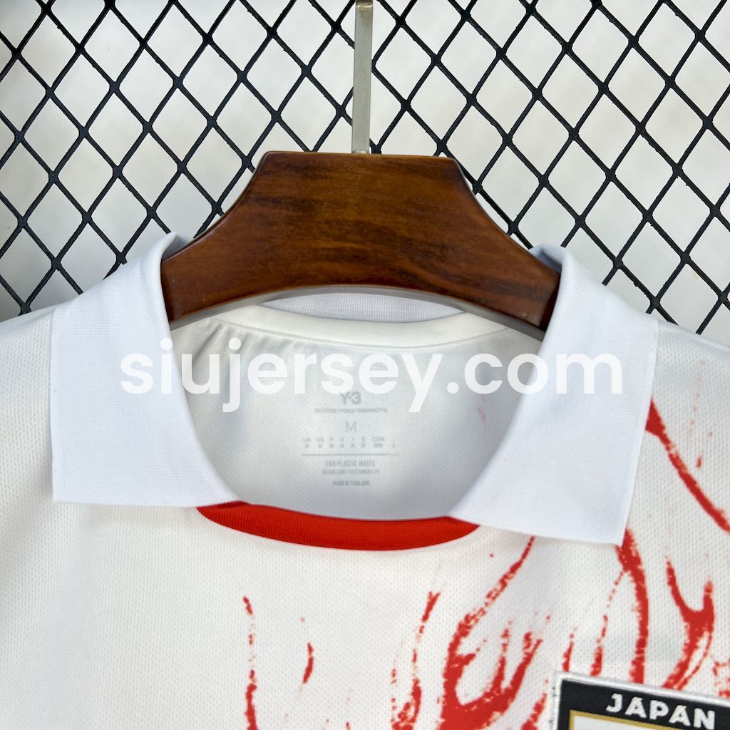 SIUjerseys-Japan 25-26 Y-3 Red Auspicious Cloud Pattern White Special Jersey - Fans Version