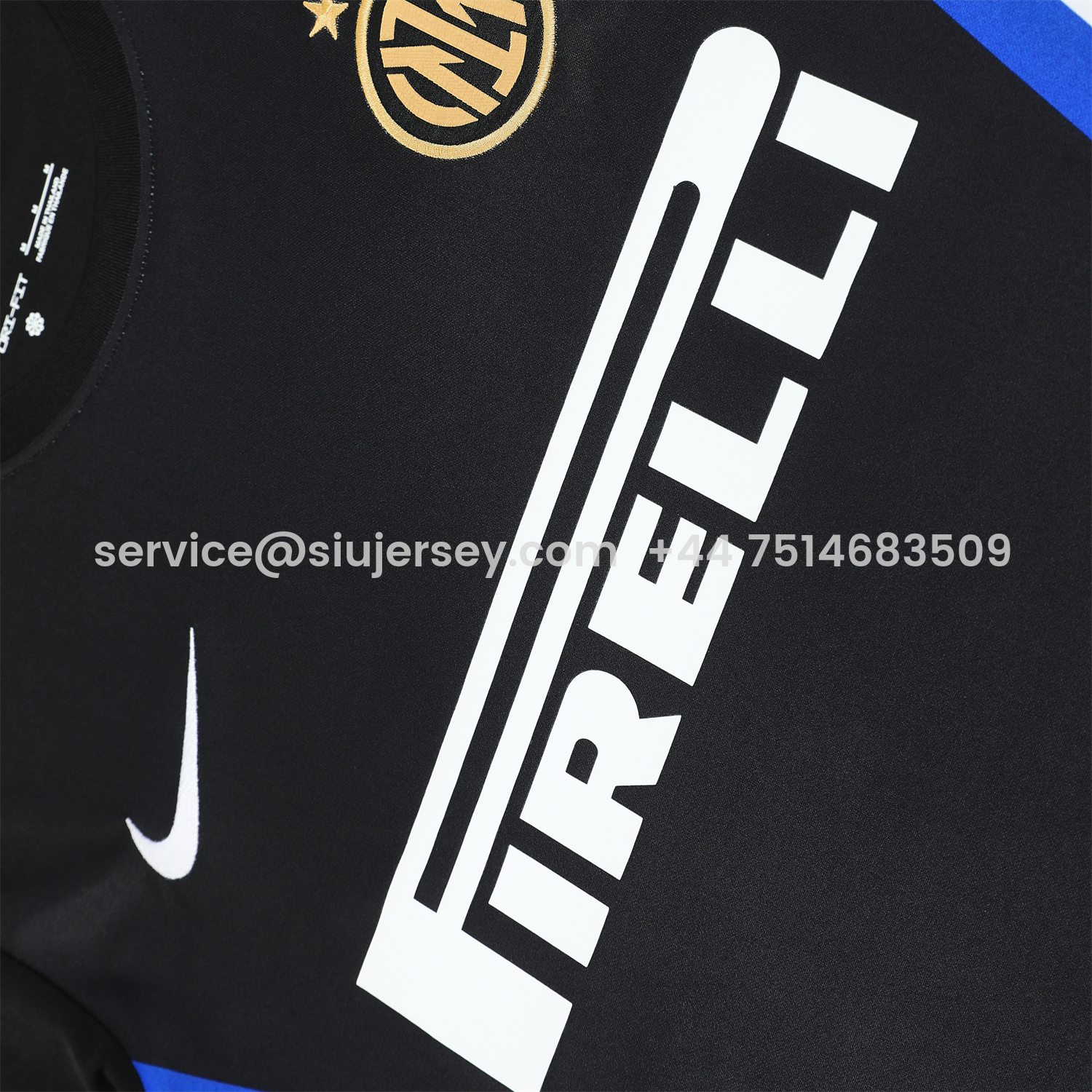 SIUjerseys-Inter Milan 25-26 Short-Sleeve Training Set - Black Top & Black Shorts