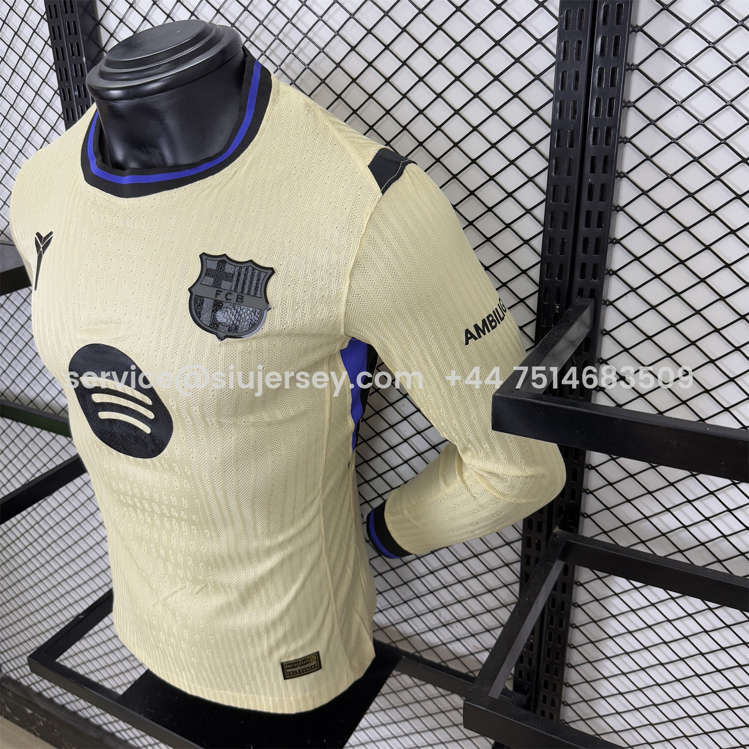 SIUjerseys-Barcelona 25-26 Away Long Sleeves Jersey - Player Version