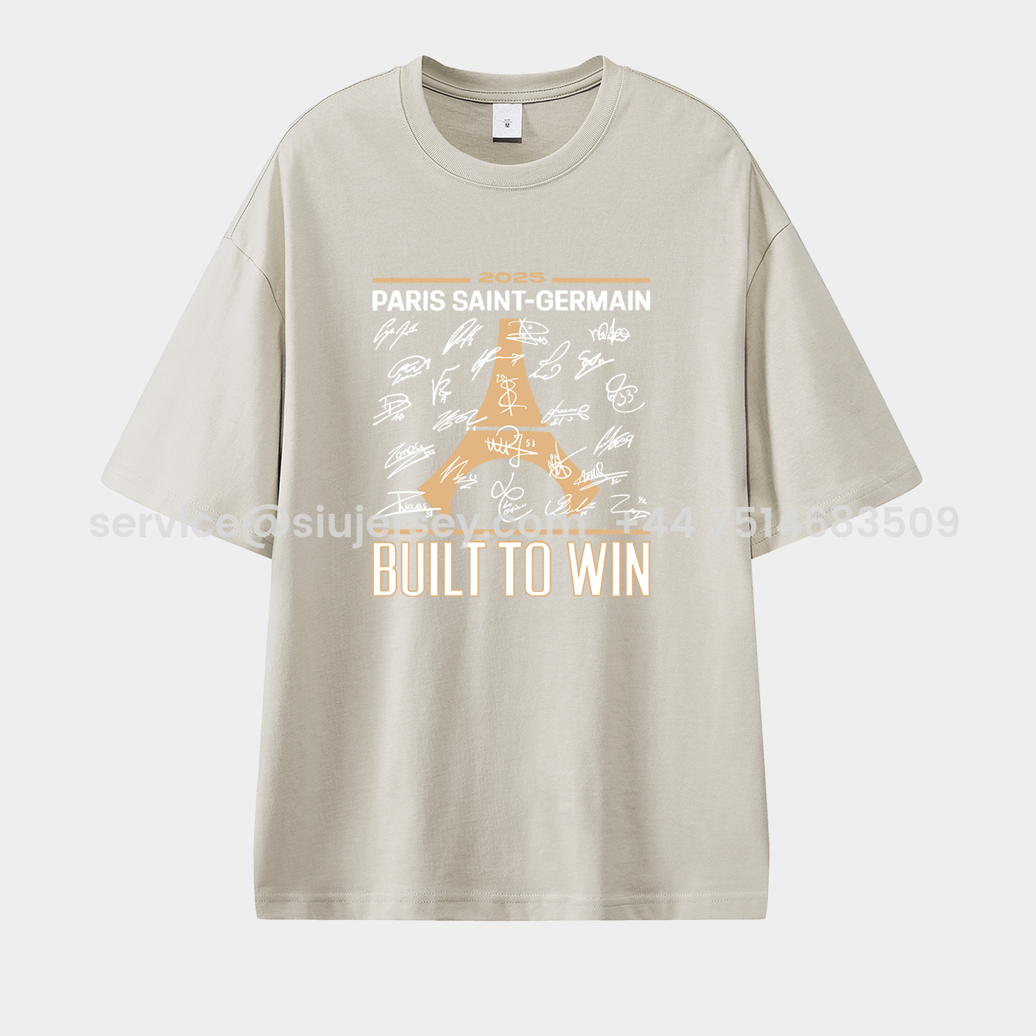 SIUjerseys-Paris Saint-Germain PSG 2025 Build To Win Eiffel Tower Unisex Pure Cotton T-shirt