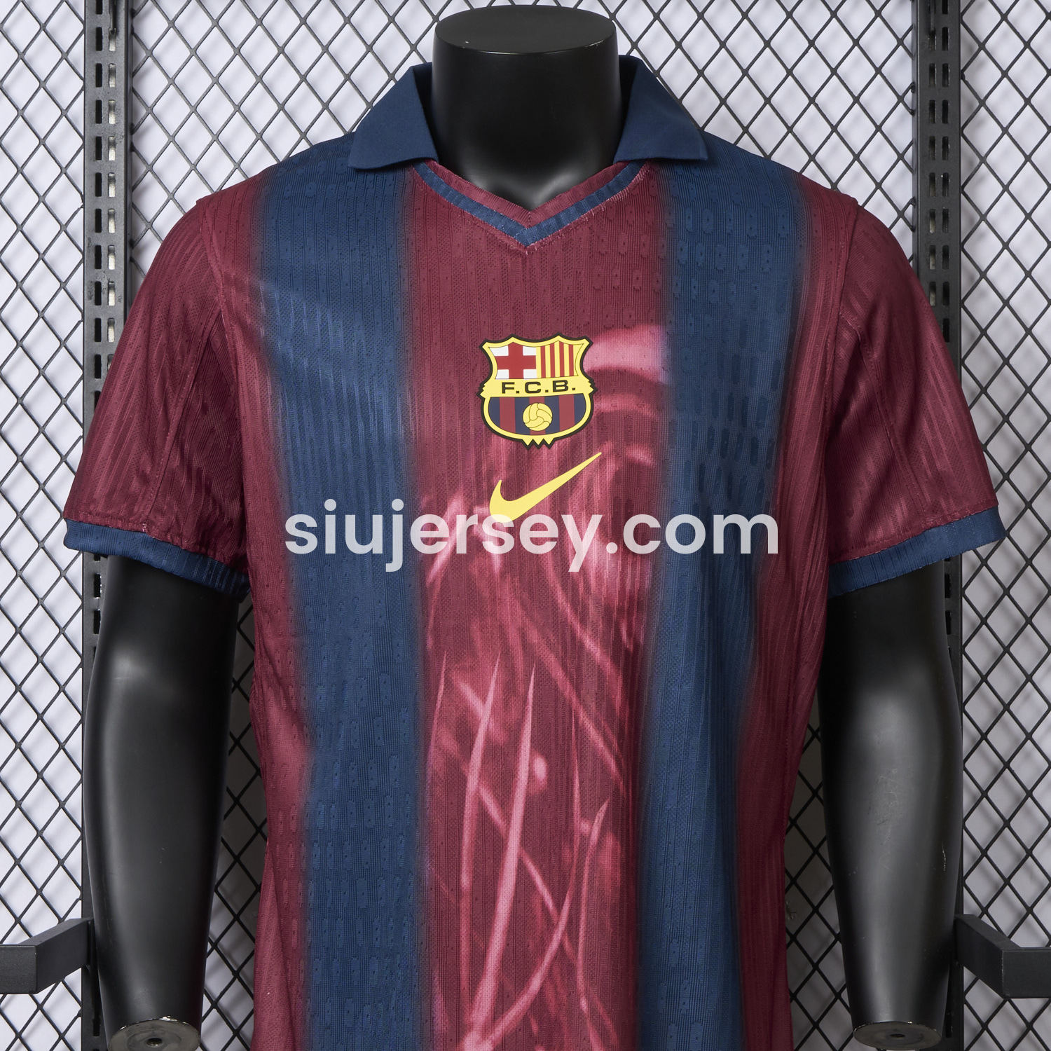 SIUjerseys-Barcelona x Travis Scott 2000-01 Home Retro Style Skeleton Jersey - Player Version