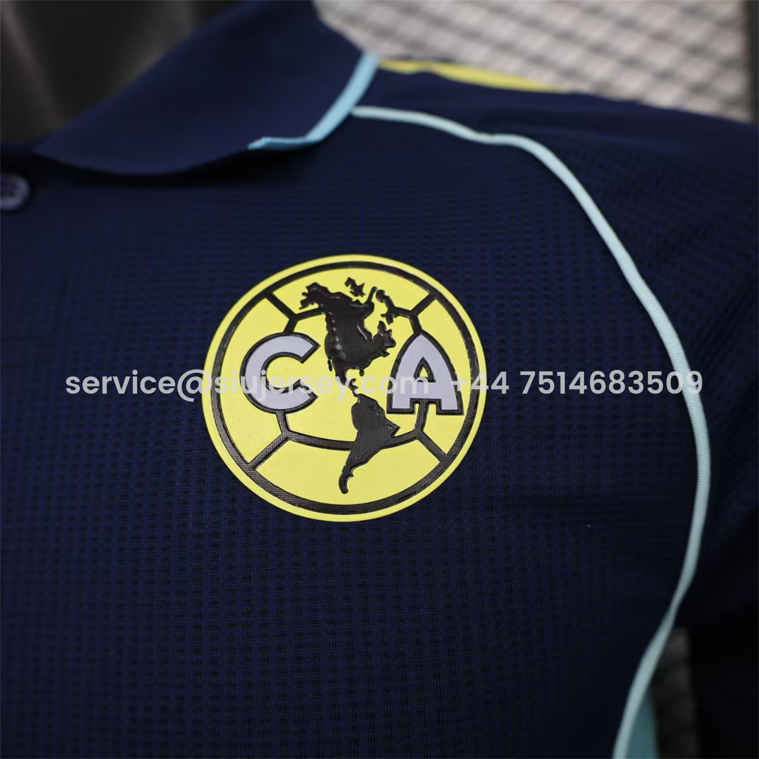 SIUjerseys-Club América 25-26 Navy Blue Travel Training Jersey - Player Version