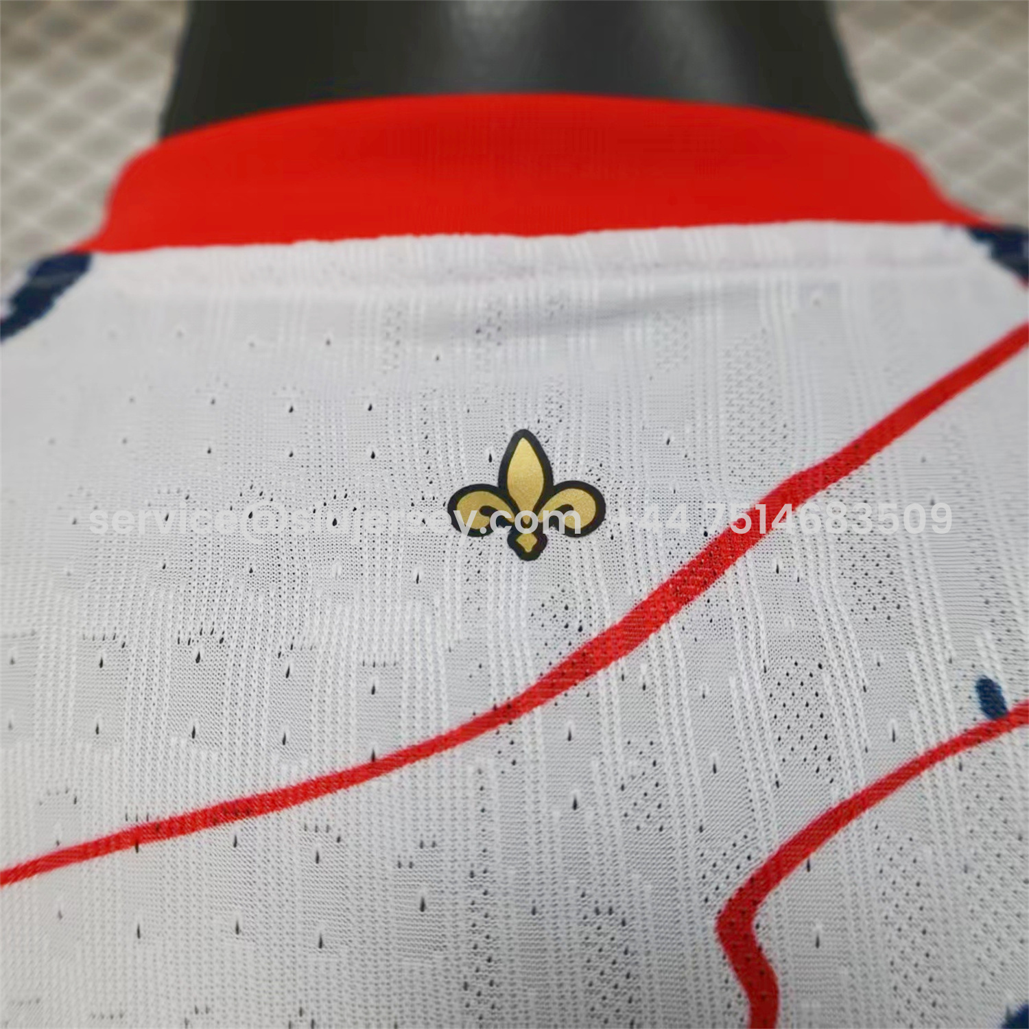 SIUjerseys-Paris Saint-Germain PSG 25-26 Red And Blue Lines White Special Jersey - Player Version