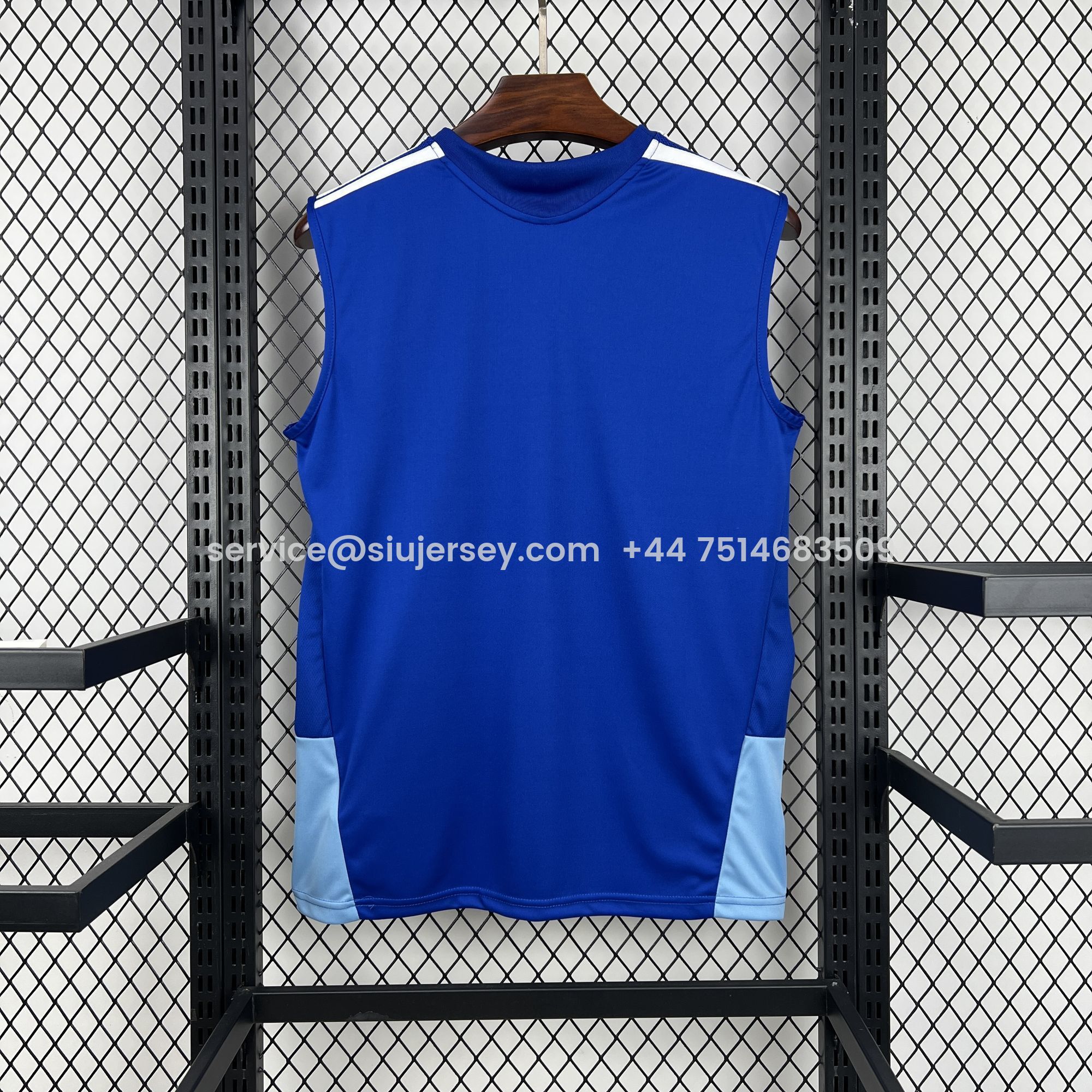 SIUjerseys-Cruzeiro 25-26 Pre-Match Ocean Blue Training Vest - Fans Version