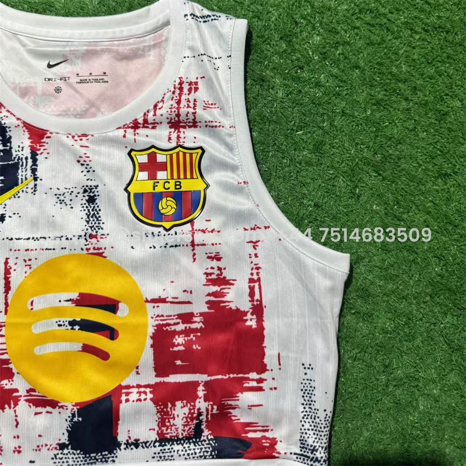 SIUjerseys-Women's Barcelona 25-26 Yellow Logo White Yoga Vest