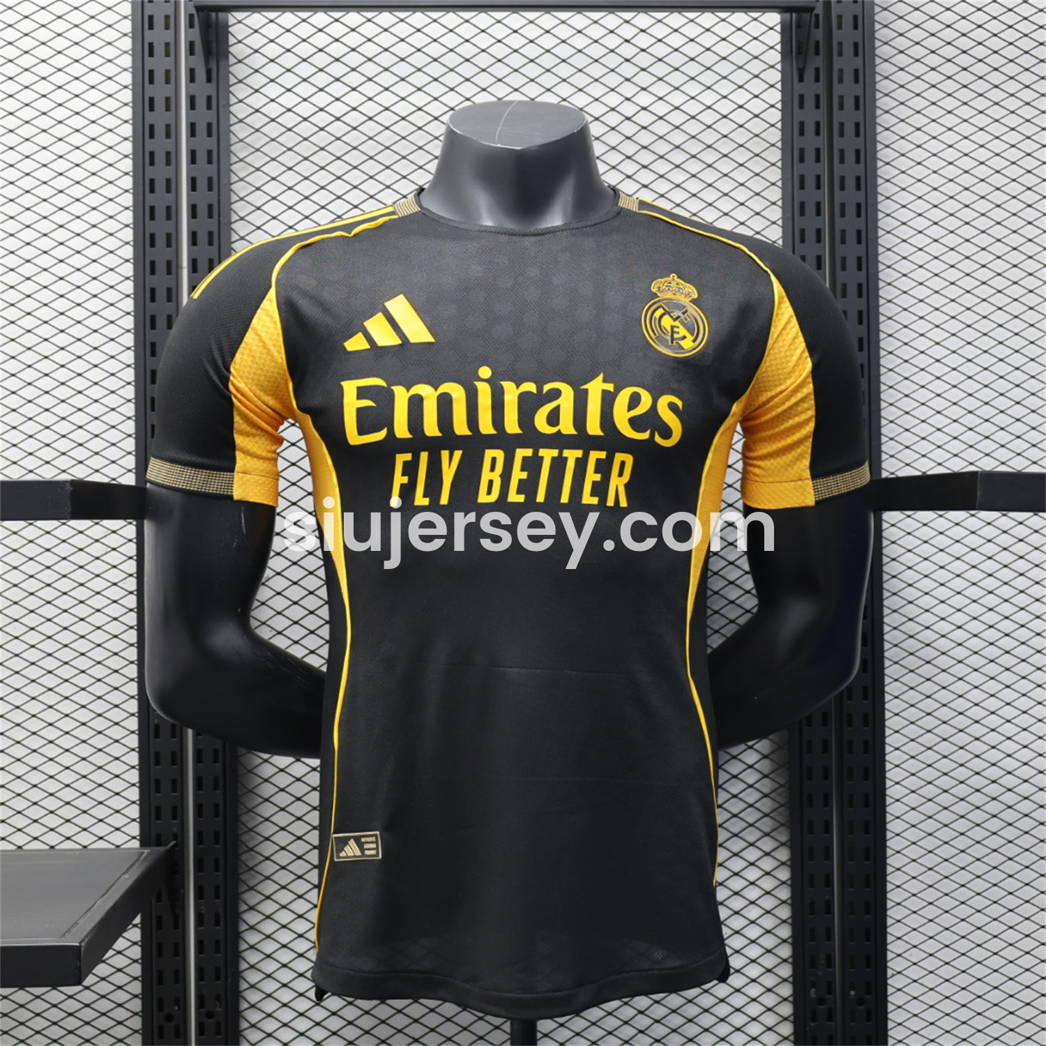 SIUjerseys-Real Madrid 25-26 Black Gold Special Edition Jersey - Player Version