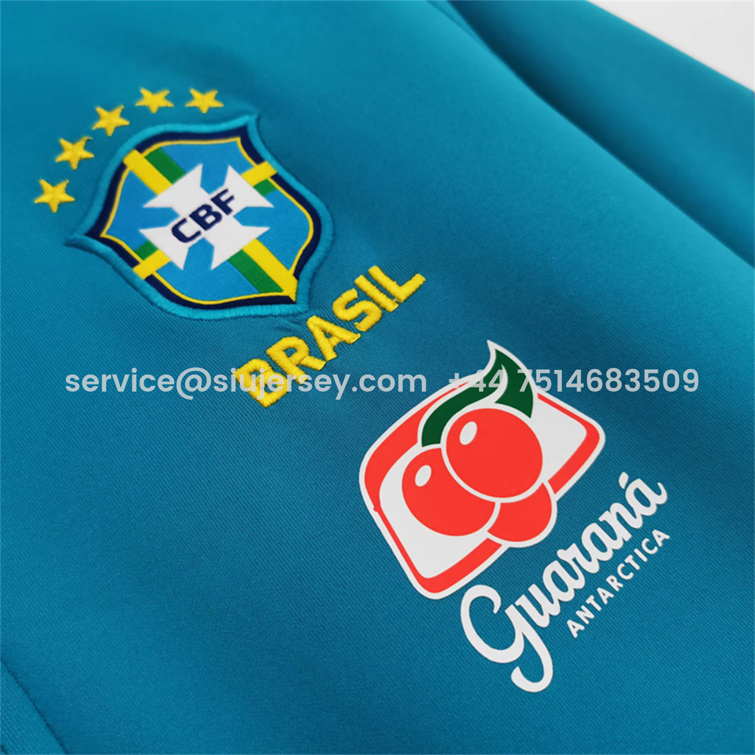SIUjerseys-Retro Brazil 2022 Lake Blue Windbreaker
