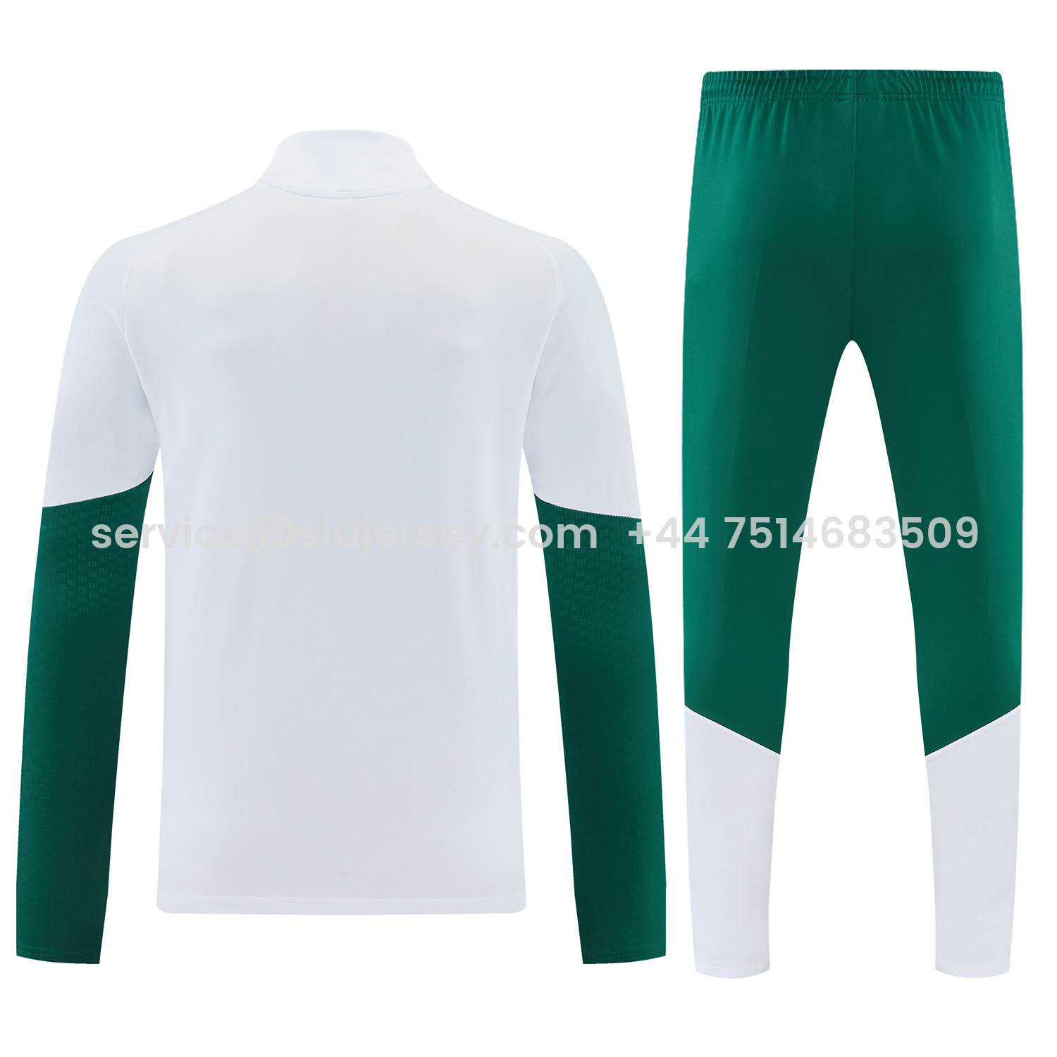 SIUjerseys-Italy 2026 Long Sleeve Training Set - White Top & Green Pants