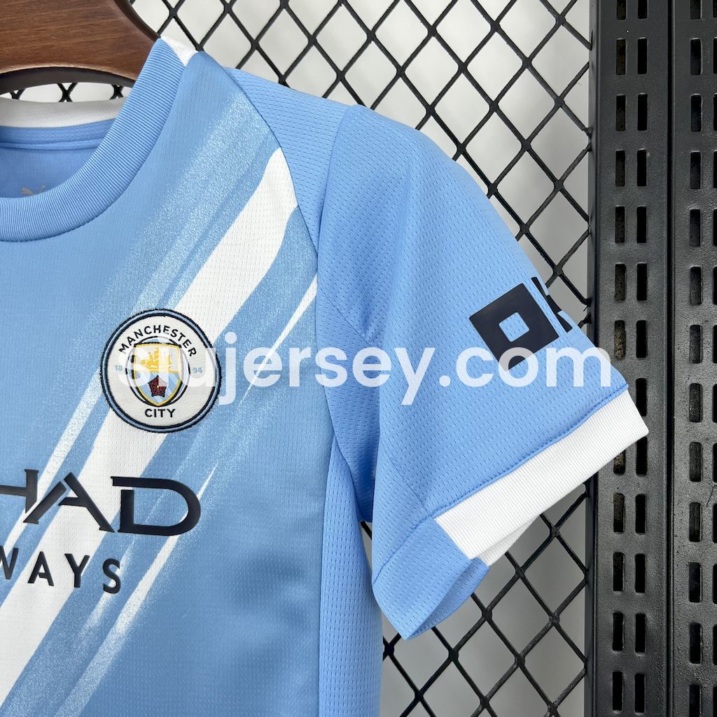 SIUjerseys-Manchester City 25-26 Home Kids Kit