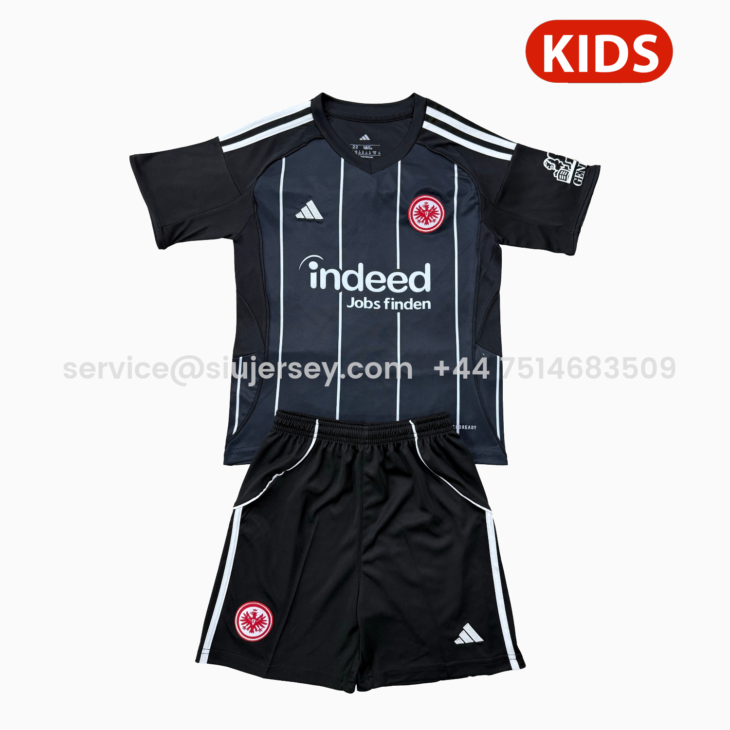 SIUjerseys-Frankfurt 25-26 Champions League Home Kids Kit
