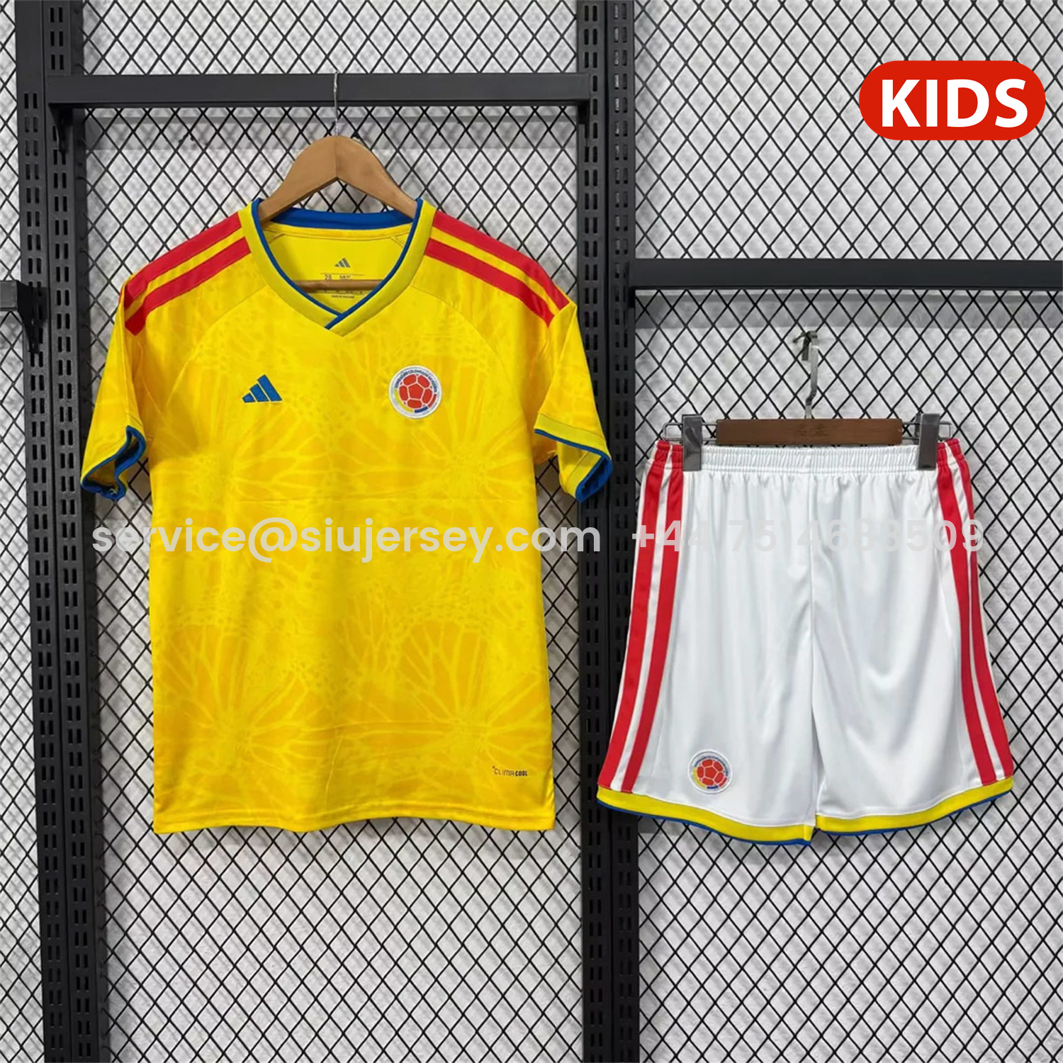 SIUjerseys-Colombia 2026 Home (Leaked Version) Kids Kit