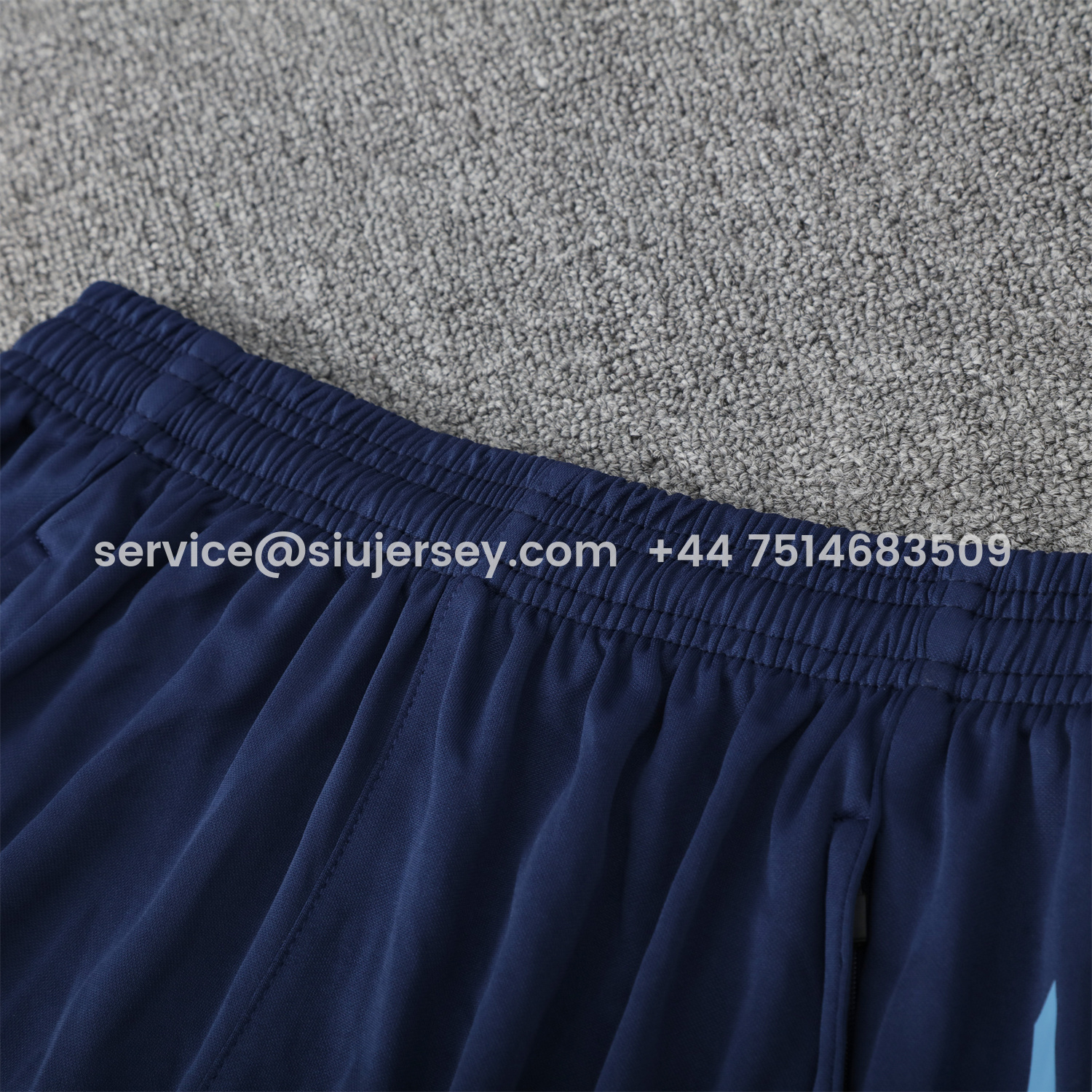 SIUjerseys-Real Madrid 25-26 Vest Training Set - Blue Water Pattern Top & Deep Blue Shorts