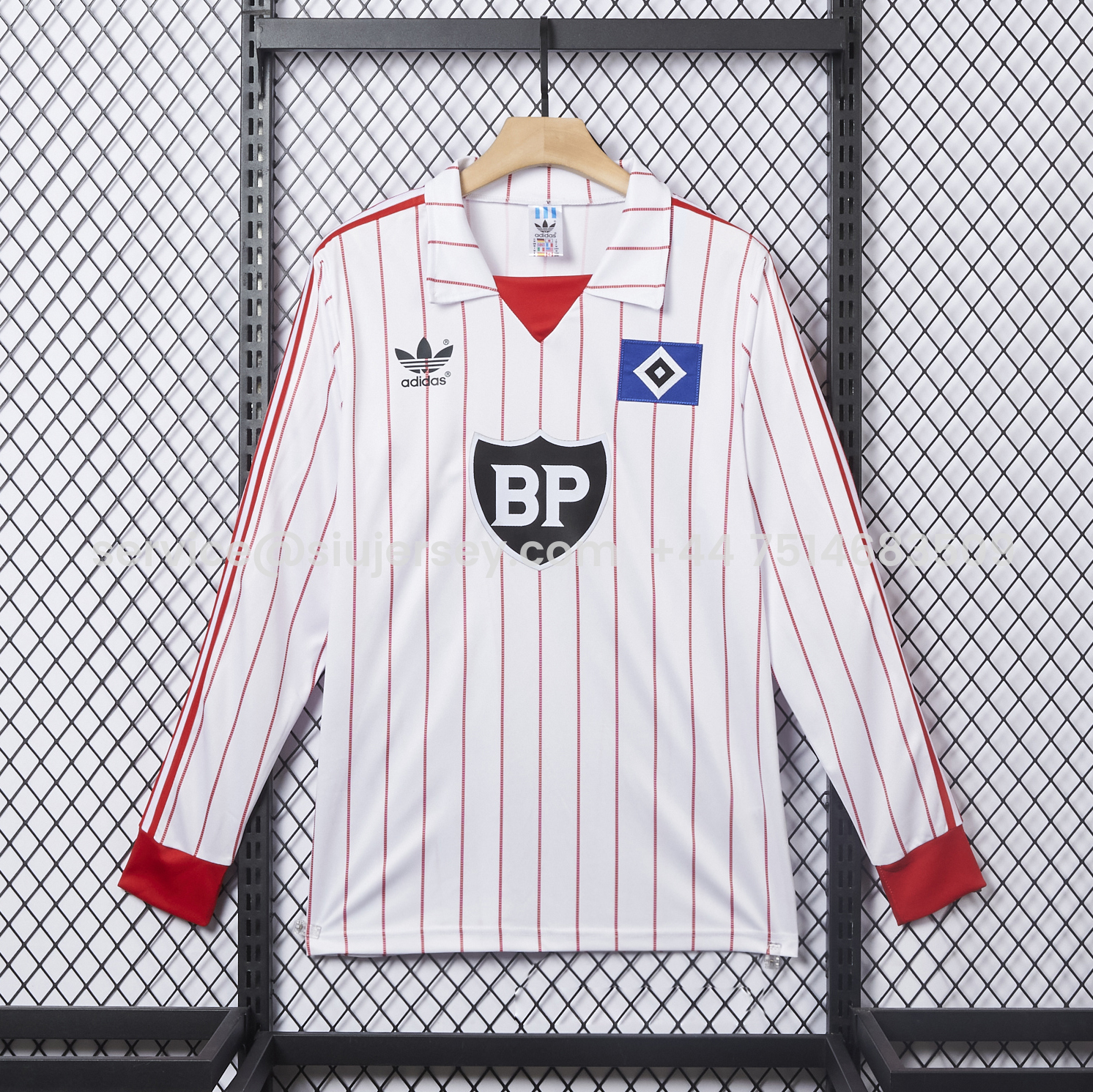 SIUjerseys-Retro Hamburger SV 1982-83 Home Long Sleeves Jersey