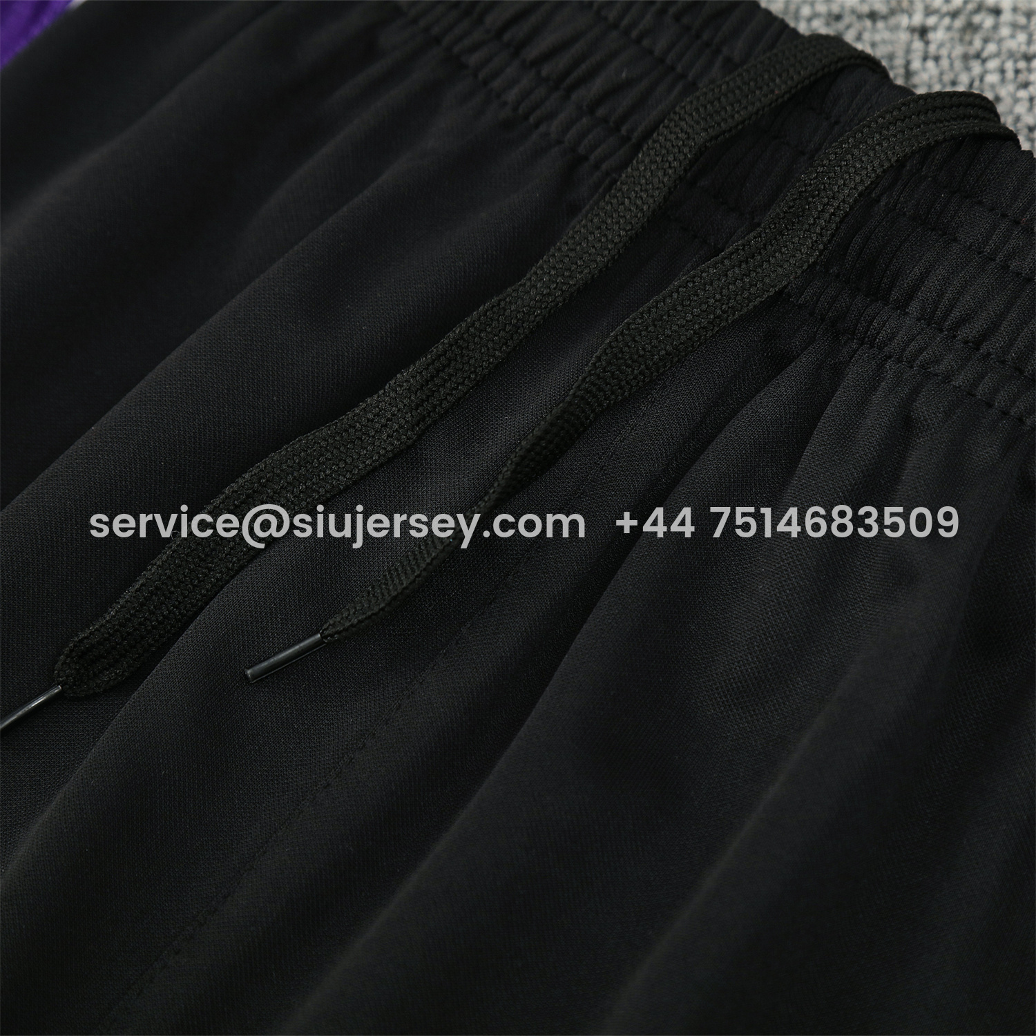 SIUjerseys-Real Madrid 25-26 Vest Training Set - Blue Edge Black Vest & Black Shorts