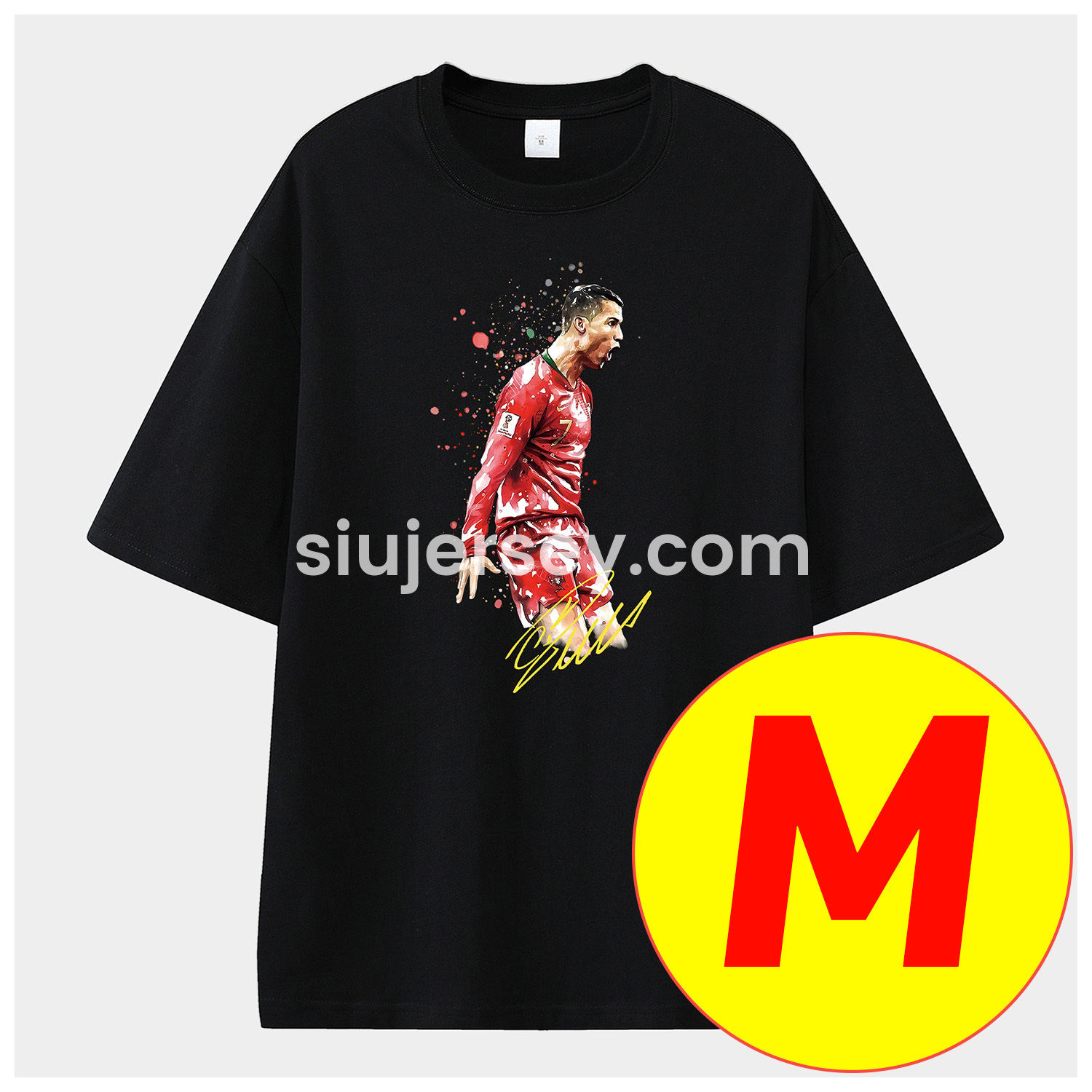 SIUjerseys-Cristiano Ronaldo Portugal Real Madrid Manchester United Unisex Pure Cotton T-shirt